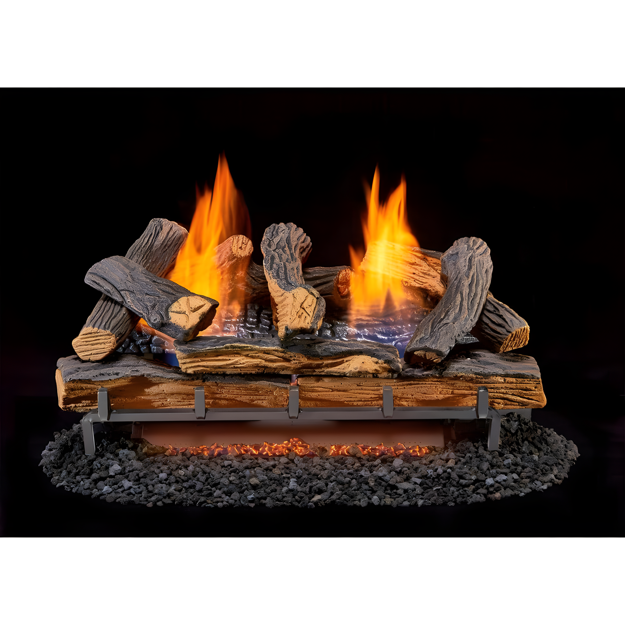 Duluth Forge Duluth Forge Ventless Dual Fuel Gas Log Set, Split Oak, T-Stat Control