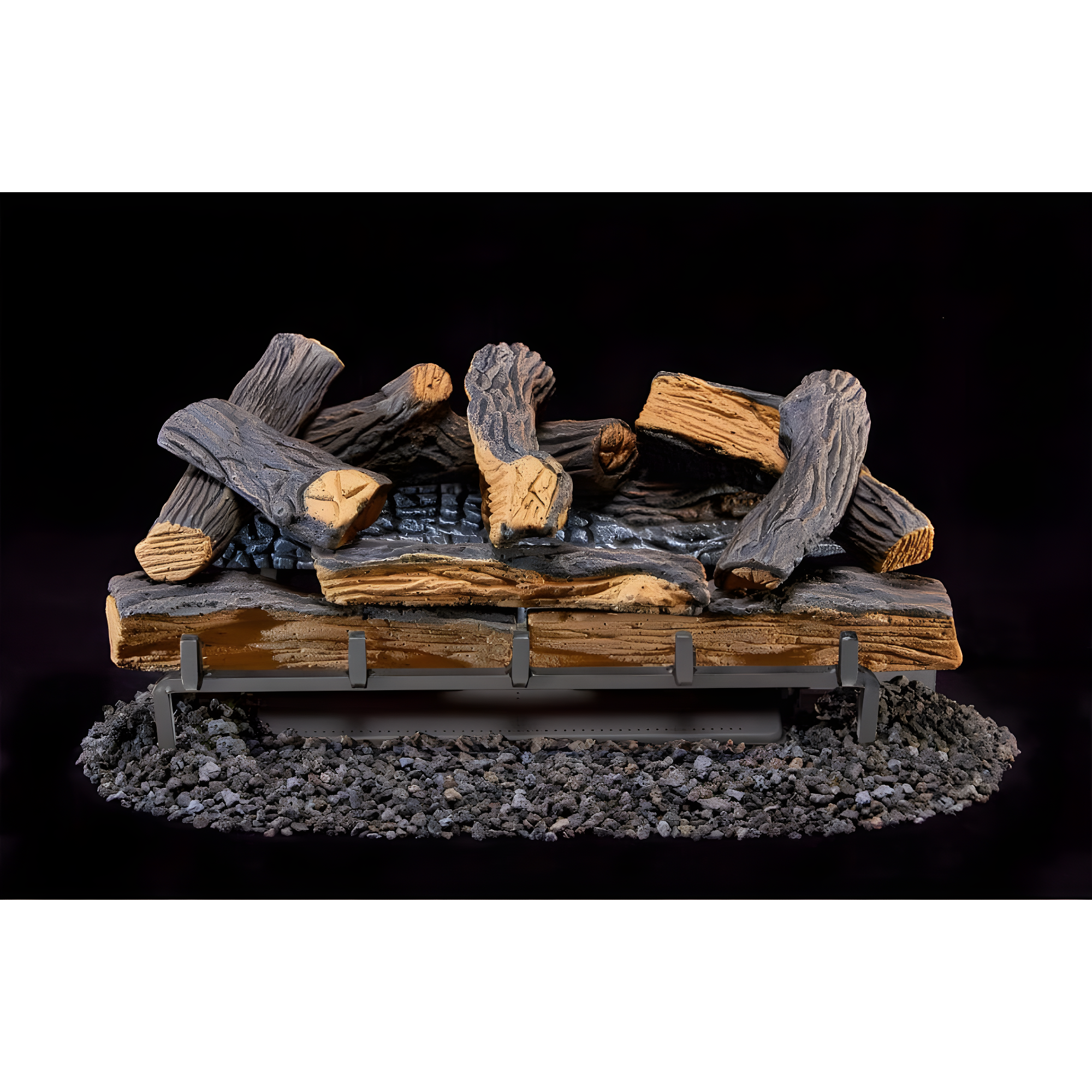 Duluth Forge Duluth Forge Ventless Dual Fuel Gas Log Set, Split Oak, T-Stat Control
