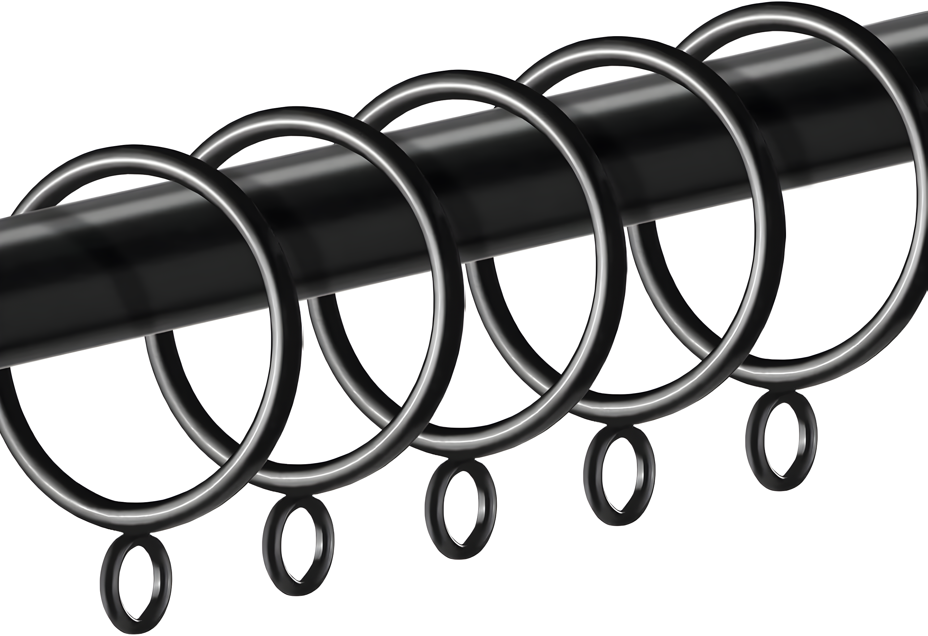 Innovire 42 Pack Curtain Rings with Eyelet 1.5" Inner Diameter,Metal Drapery Ring Fits up to 1.25" Drapery Rod,Glide Smoothly Curtain Rod Rings,Strong Vintage Decorative Rustproof Curtain Ho