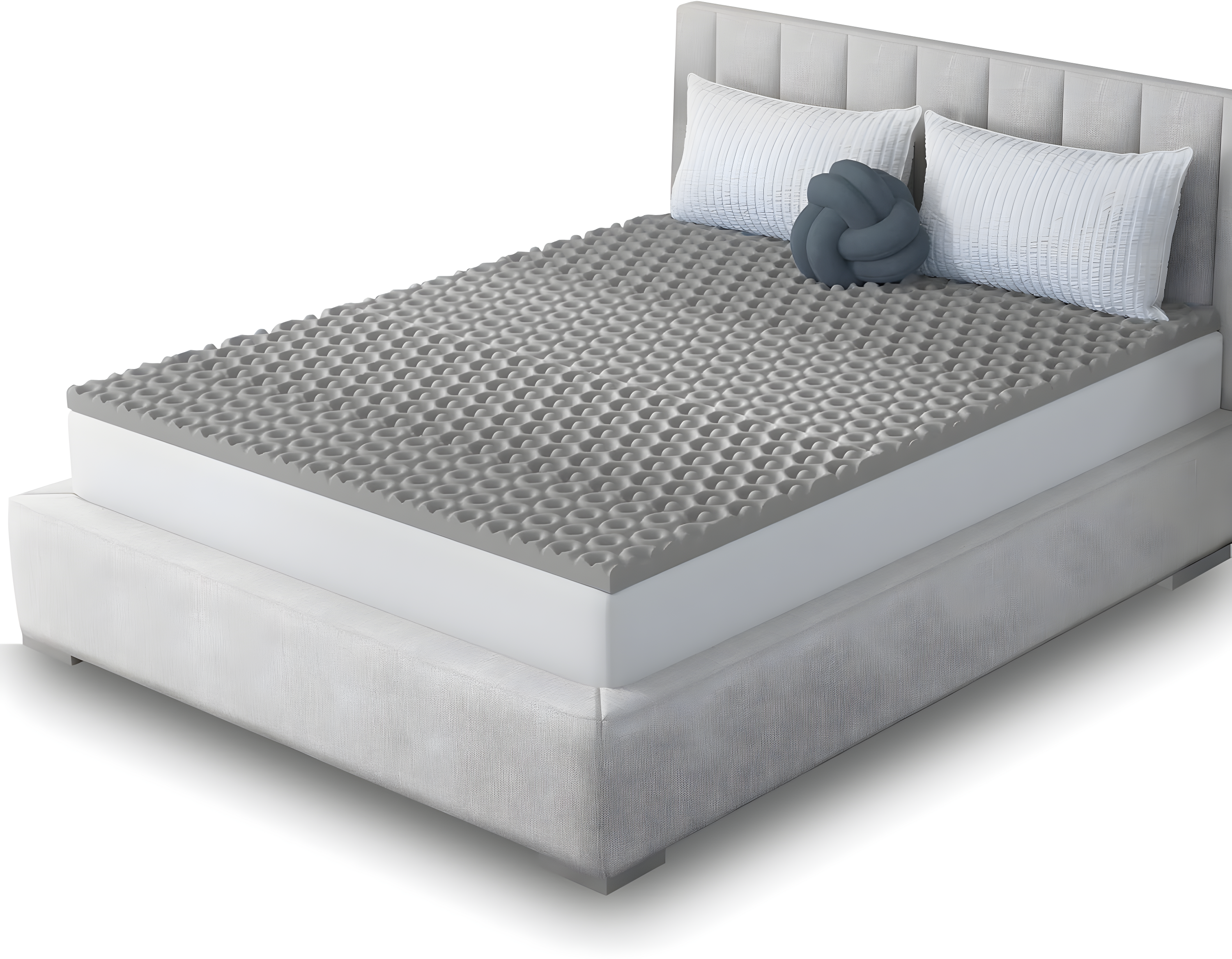 Vibe 2” Cool Pod Convoluted Gel Memory Foam Mattress Topper, Twin