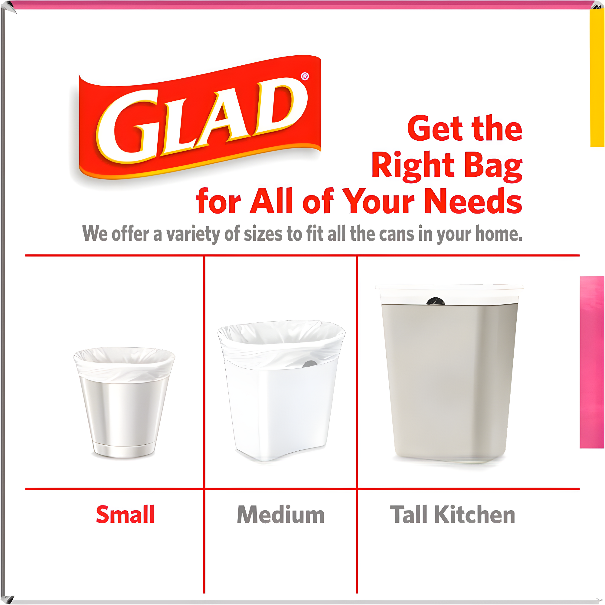 Glad Small Drawstring Trash Bags - Cherry Blossom - 34ct/4gal