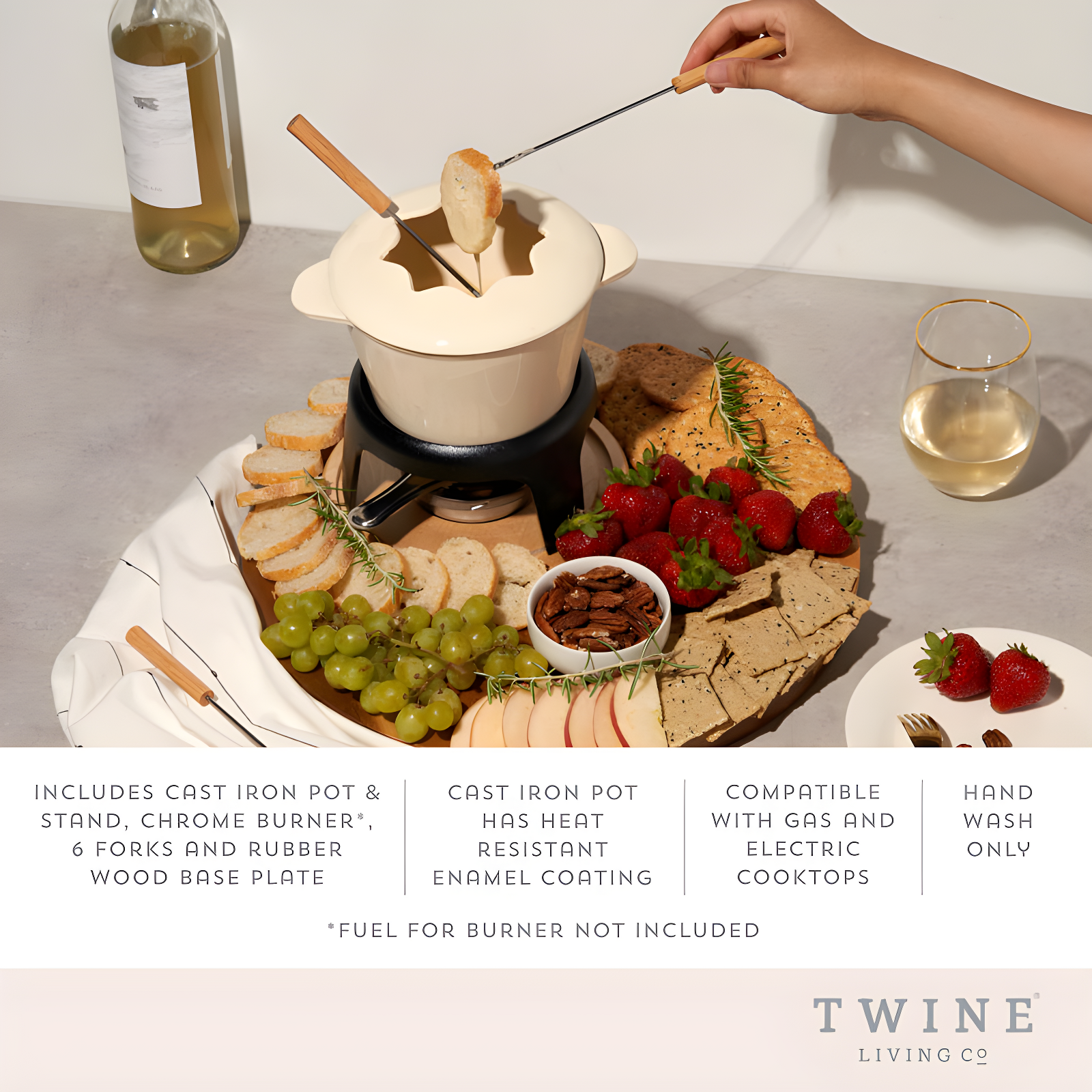 Twine Cast Iron Fondue Set