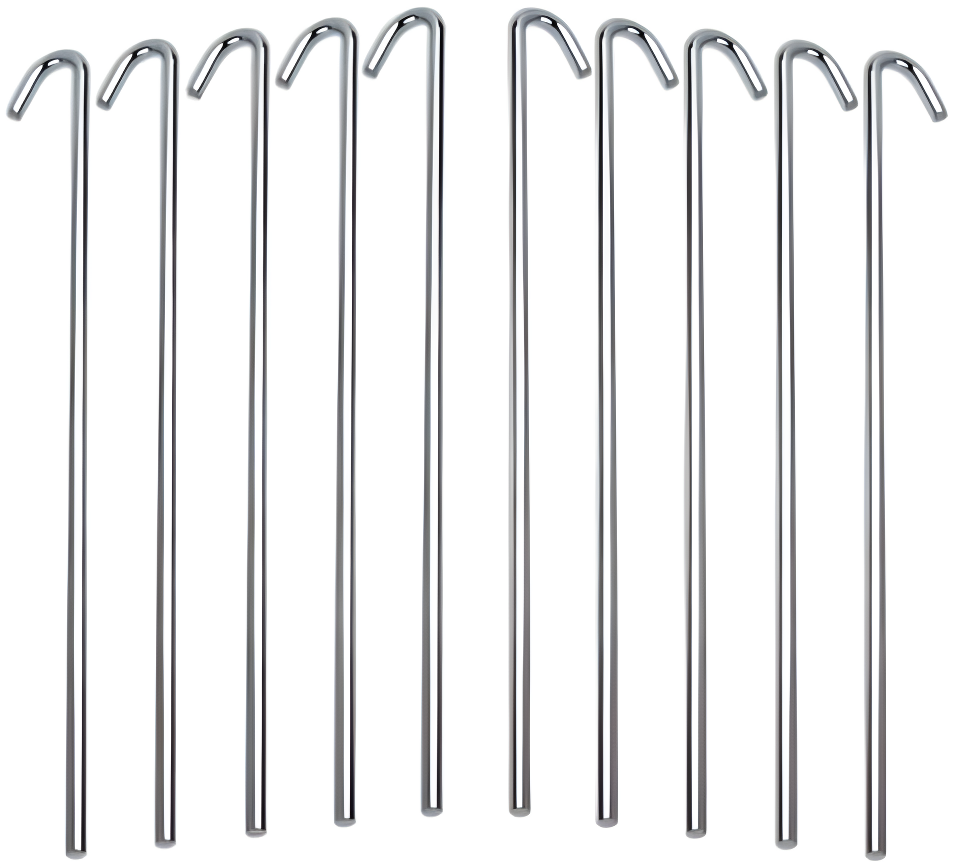 Tent Stakes Heavy Duty Metal, Galvanized Rust-Free Yard Stakes, Garden Edging Fence Hook | Tent Stakes Metal for Outdoor Camping, Tent Pegs