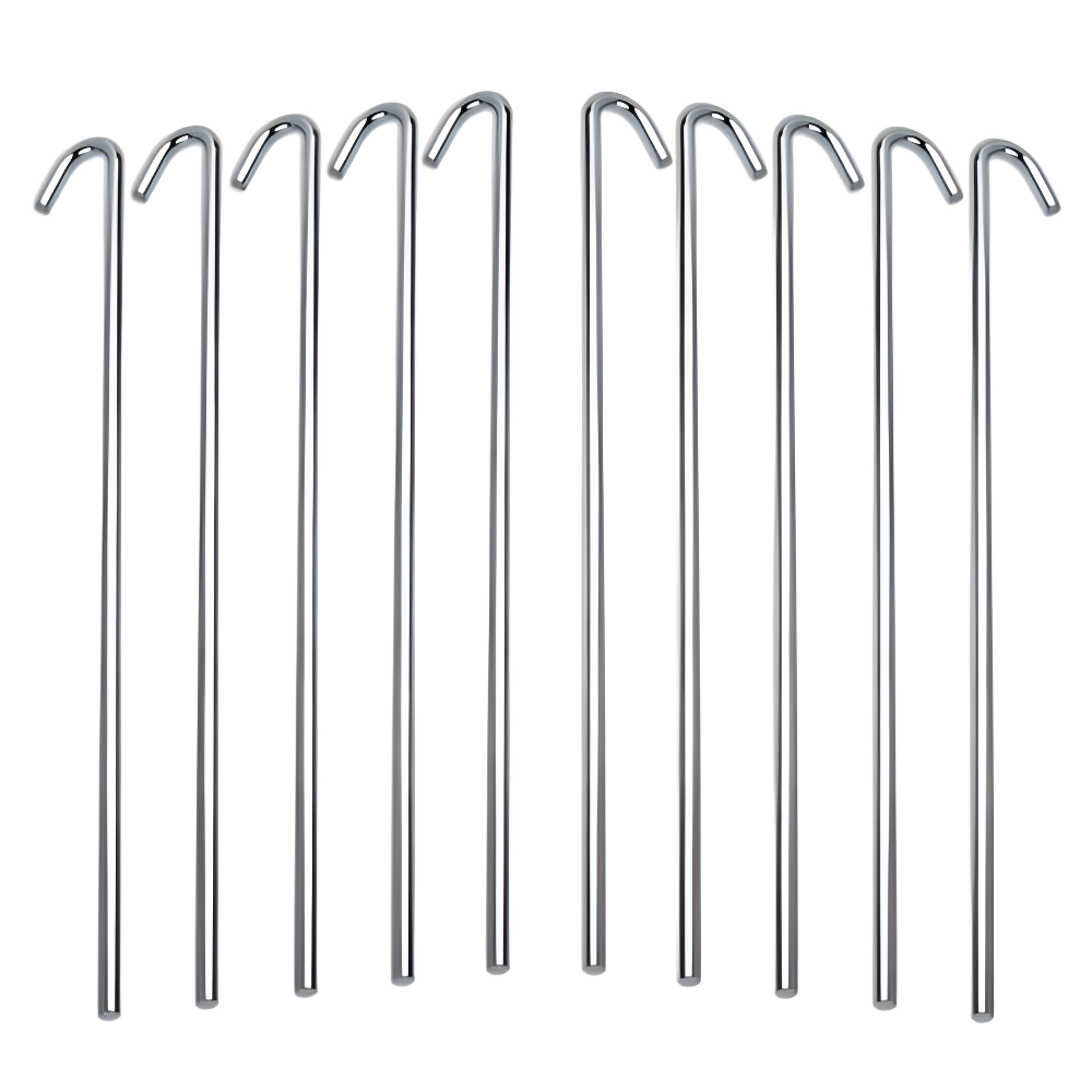 Tent Stakes Heavy Duty Metal, Galvanized Rust-Free Yard Stakes, Garden Edging Fence Hook | Tent Stakes Metal for Outdoor Camping, Tent Pegs