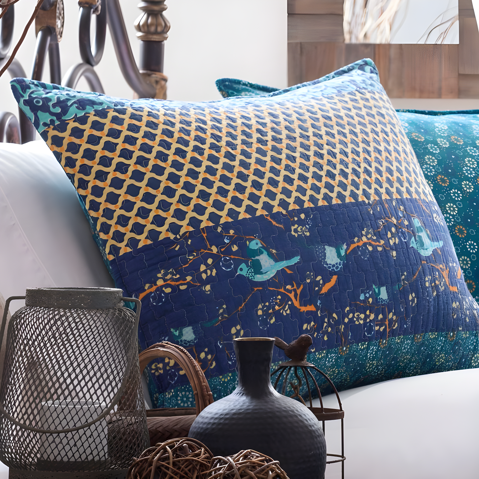 Royal Empire Cotton Reversible 3 Piece Quilt Set