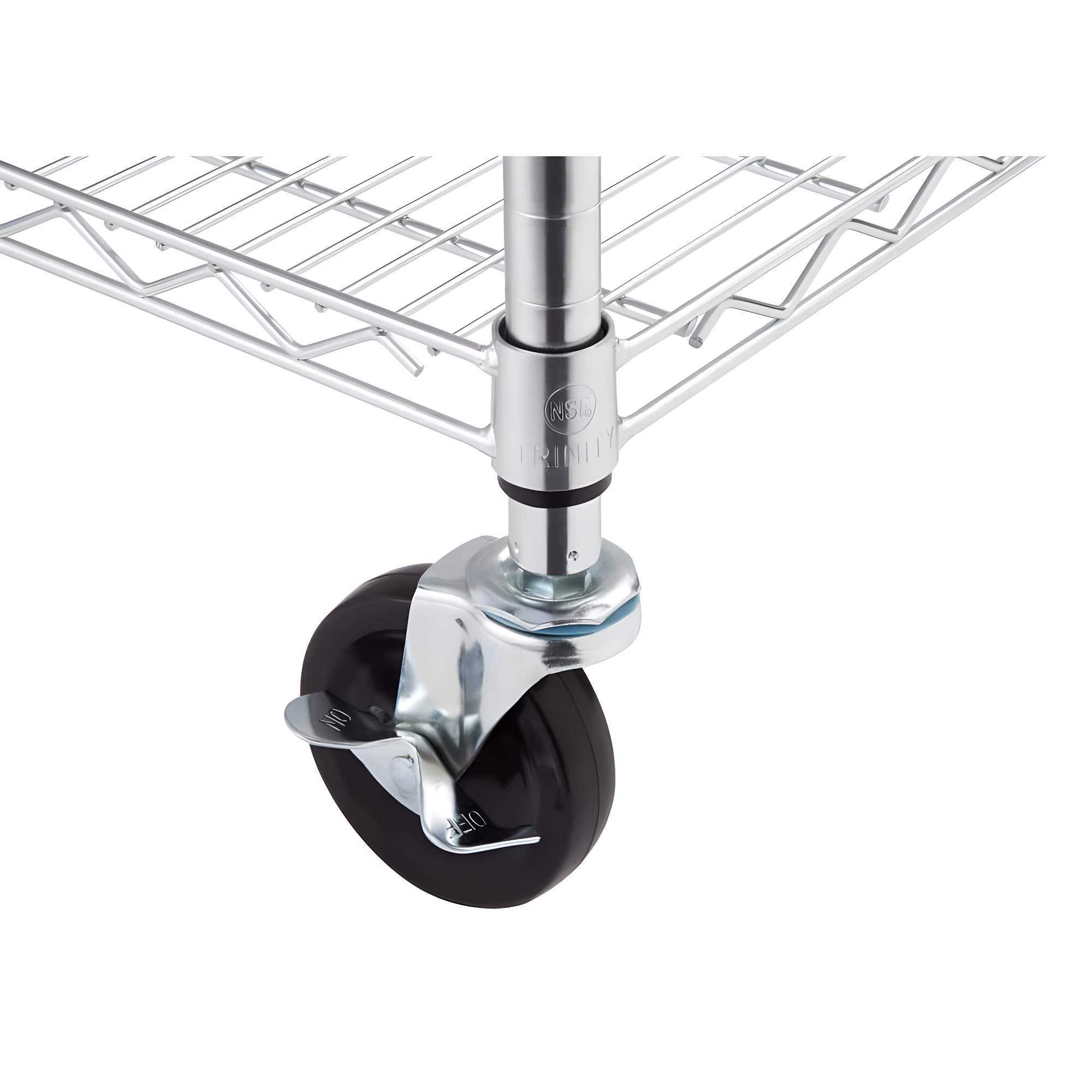 TRINITY EcoStorage 5-Tier NSF Rolling Steel Wire Shelving Unit w/ Wheels (60 in. W x 24 in. D)