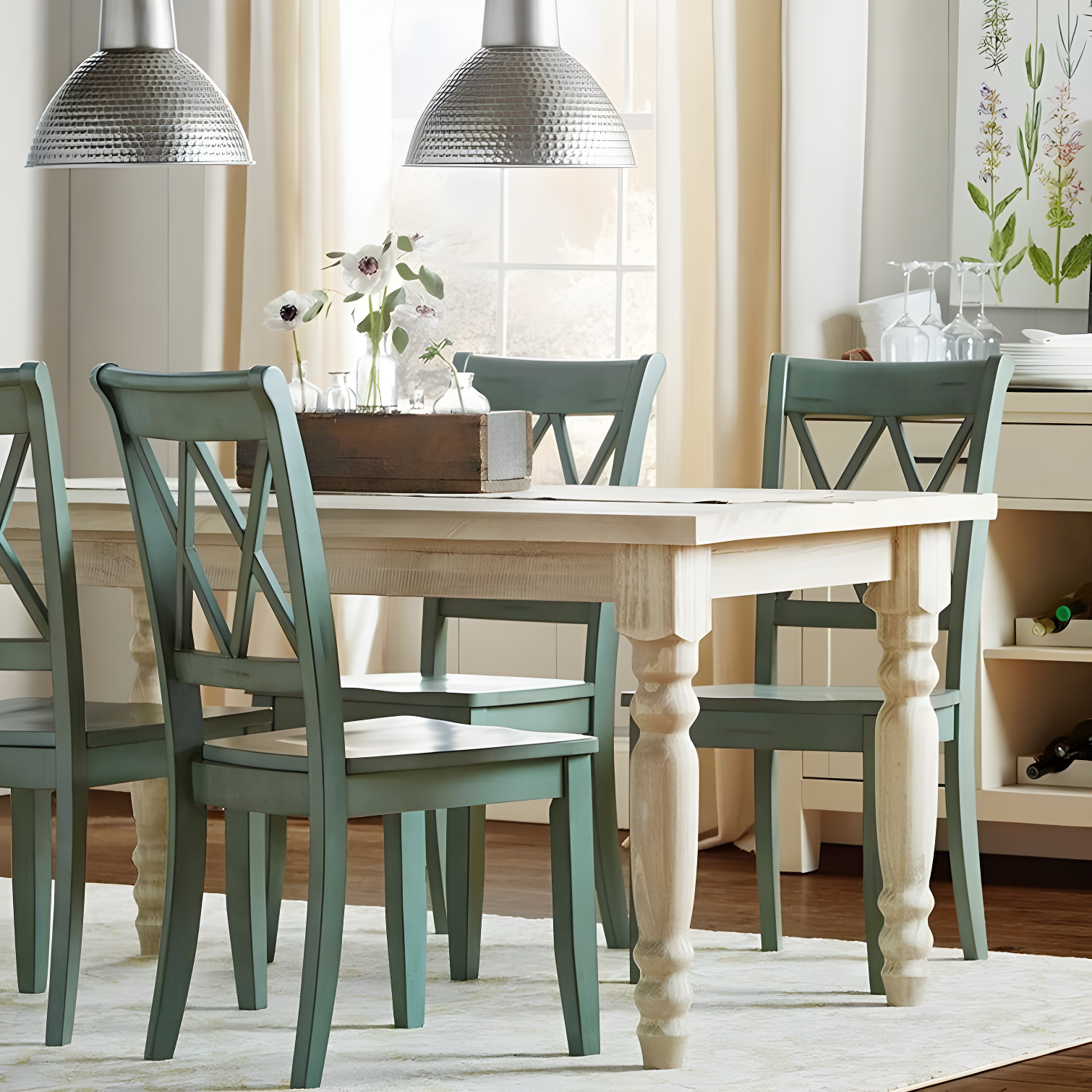 Valerie Pine Solid Wood Dining Table