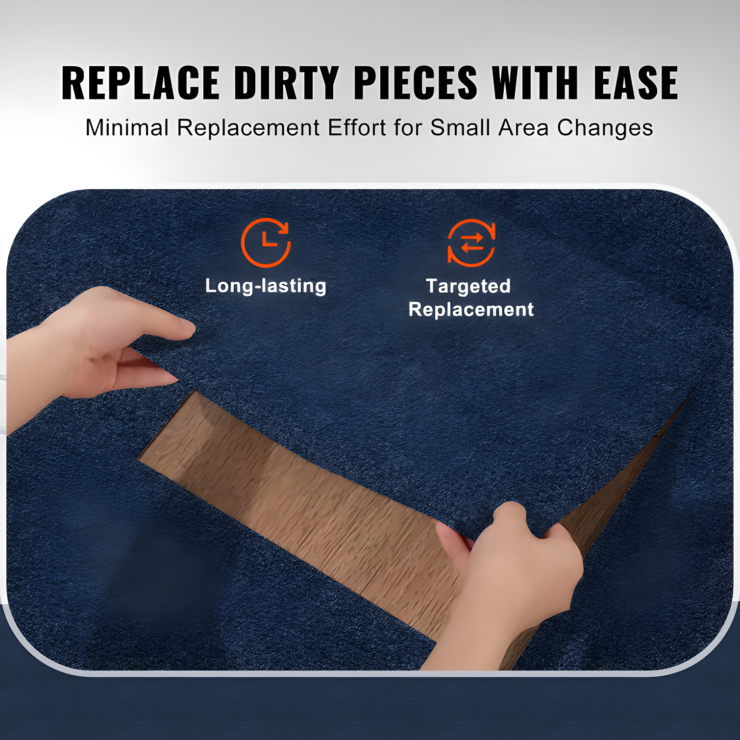 VEVOR 24'' W x 24'' L Level Cut And Loop Polyester Carpet Tile (Set of 15)