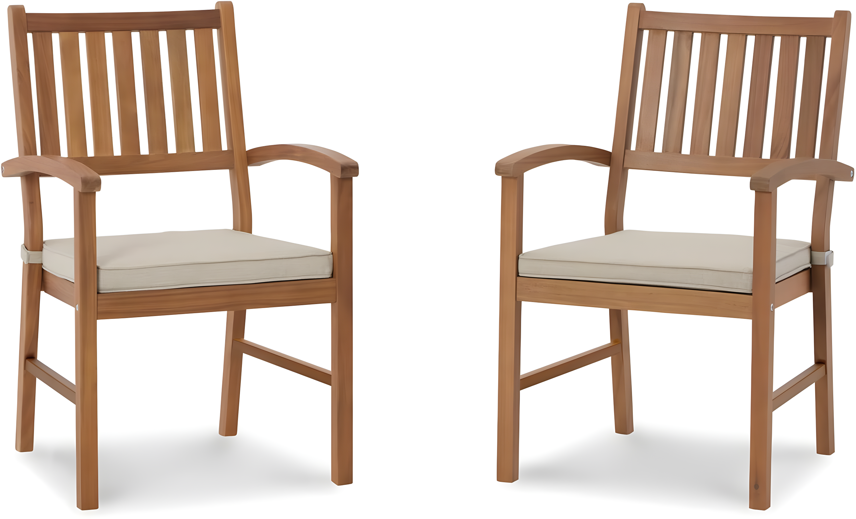 Gennine Outdoor Dining Armchair with Cushion (Set of 2)