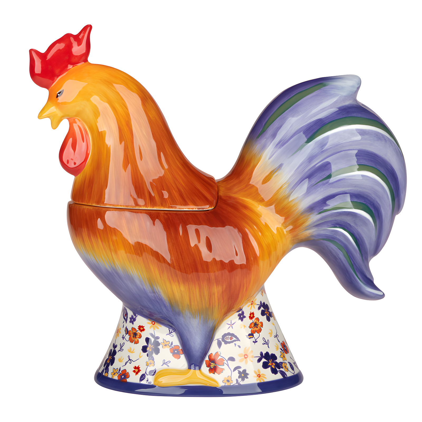 Certified International Morning Rooster 3-D Rooster Cookie Jar 12.25in x 5.75in x 11.5in 48 oz