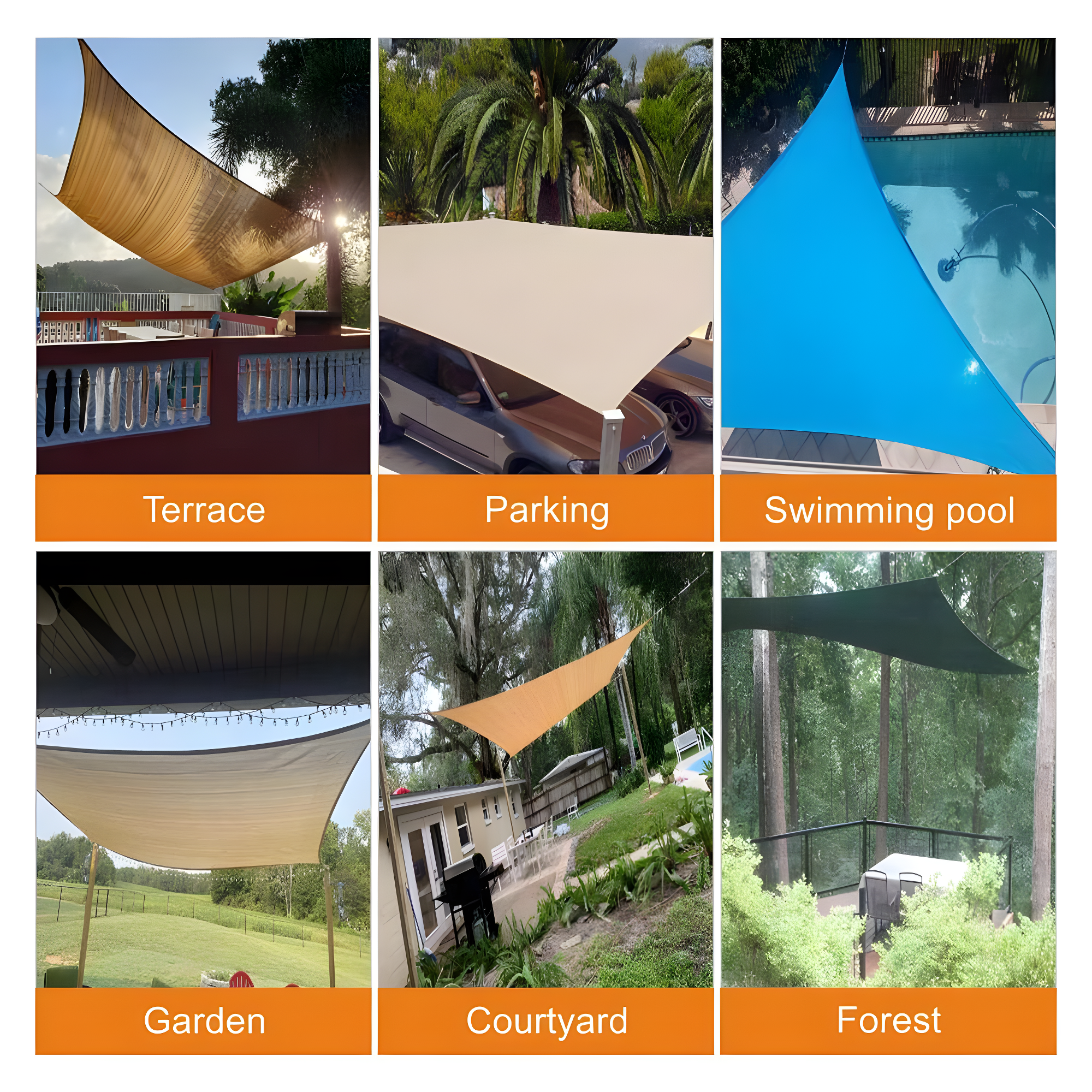 Sun Shade Sail Hardware Kit with 4pcs 10ft Length Extension Nylon Wire Rope,Shade Sails Installation Kits for Triangle Rectangle Shade Canopy,Shades Awning Kit is 304 Stainless Steel,Garden Outdoors