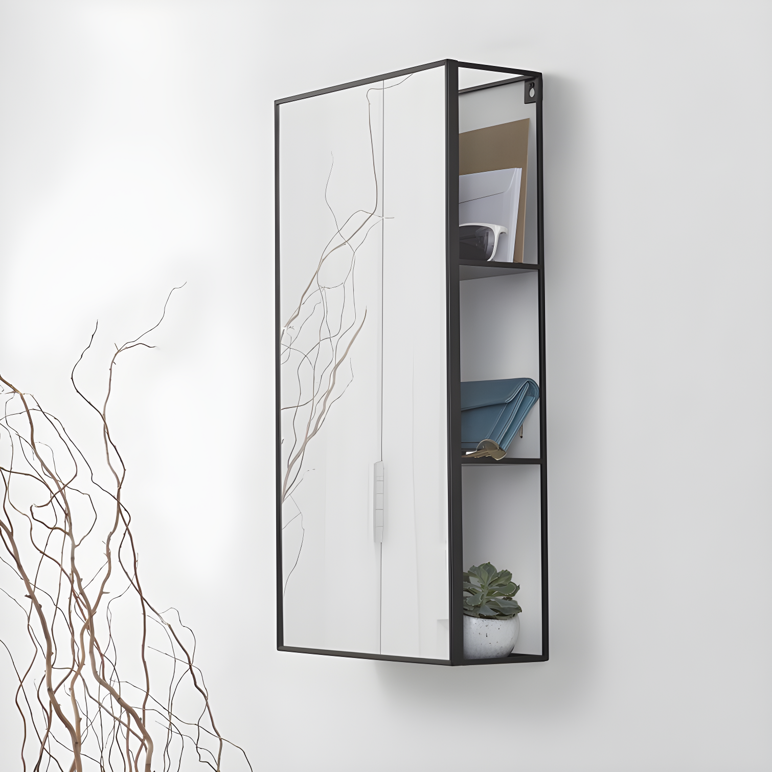 Cubiko Storage Wall Mirror