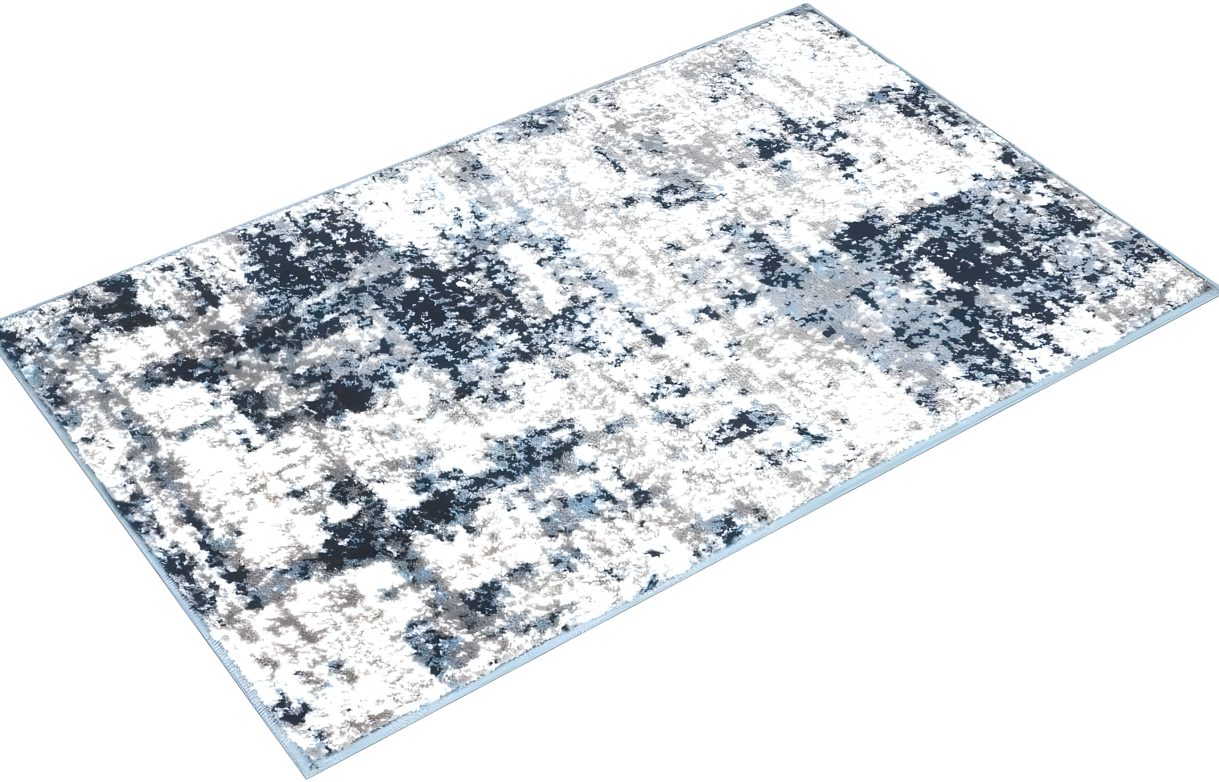 World Rug Gallery Distressed Abstract Blue 2' x 3' Area Rug