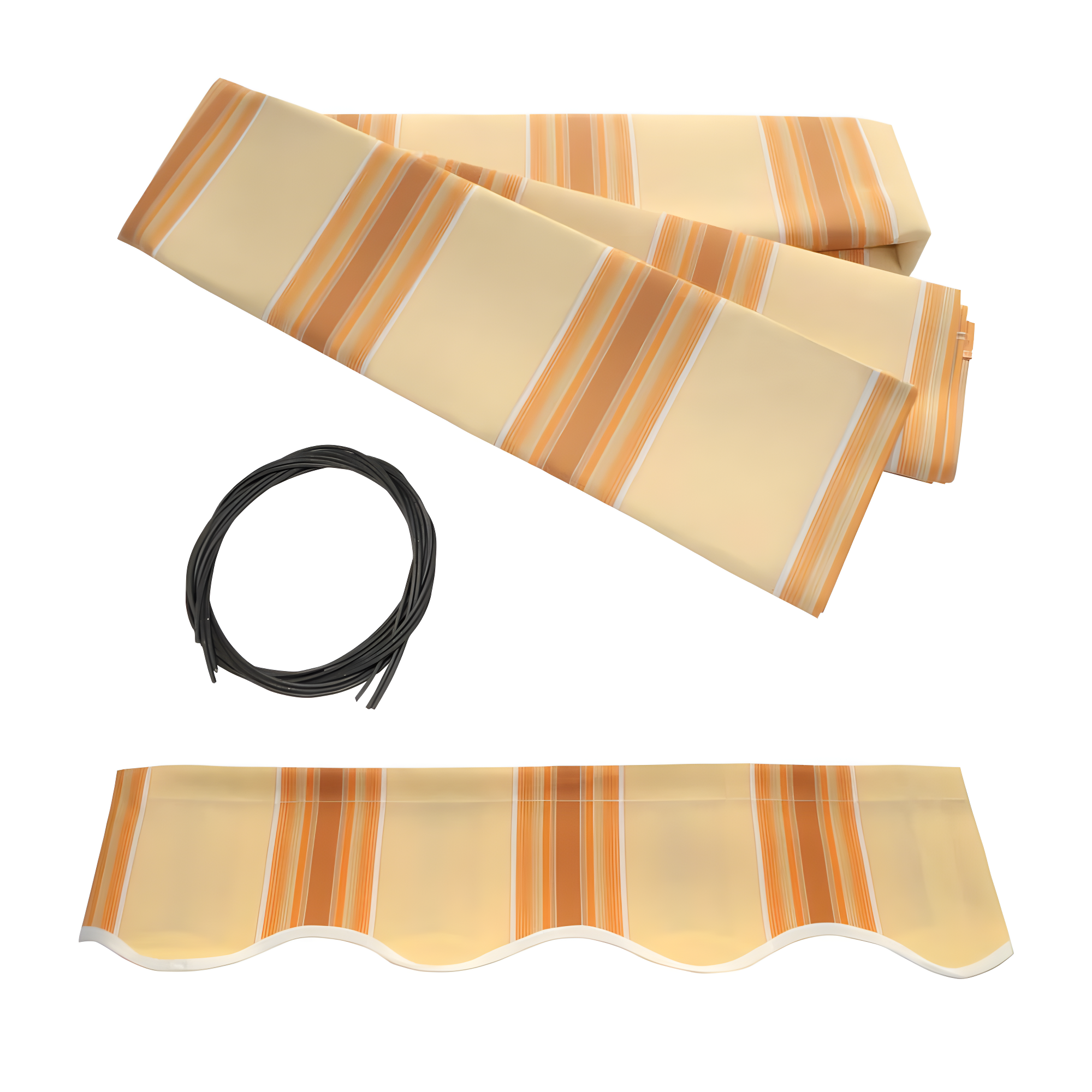 Motorized Retractable White Frame Patio Awning