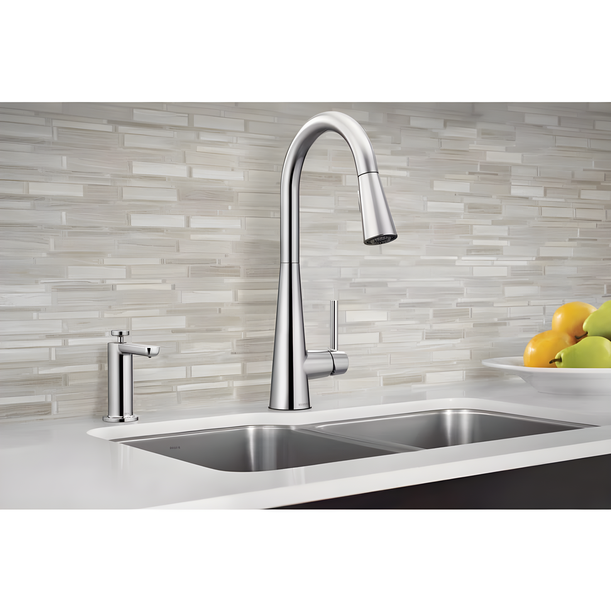 Moen Sleek Pull Down Single Handle Kitchen Faucet with Power Boost Technology and Duralock