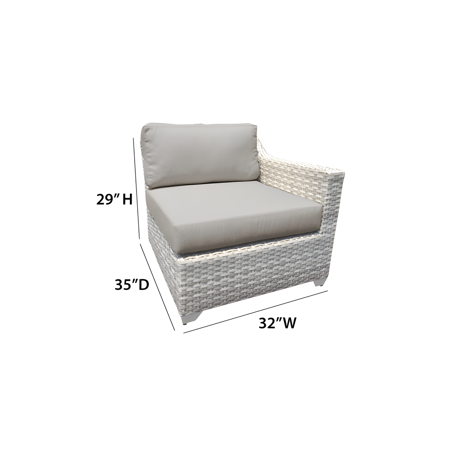 Bannister 64'' Wicker Outdoor Loveseat
