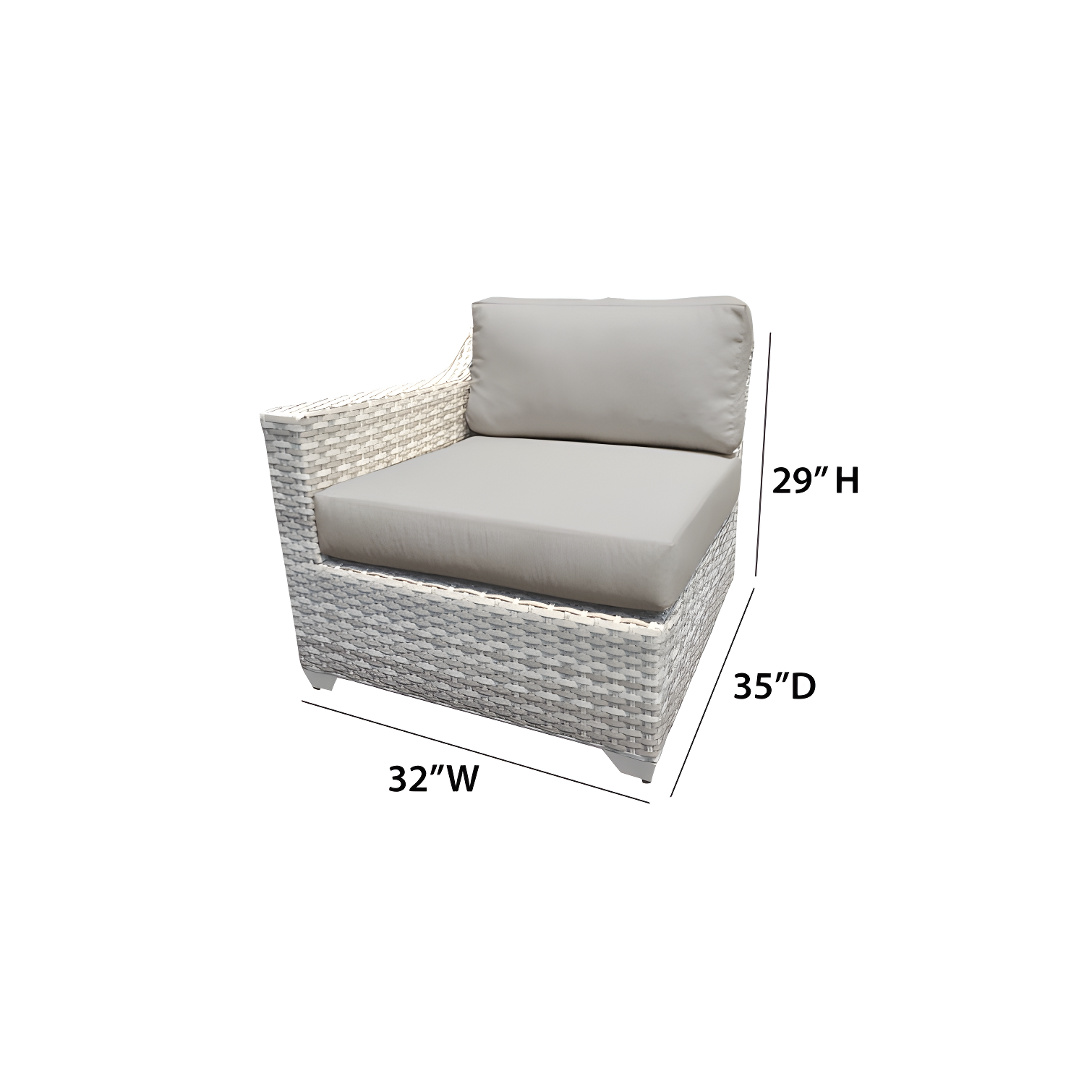 Bannister 64'' Wicker Outdoor Loveseat