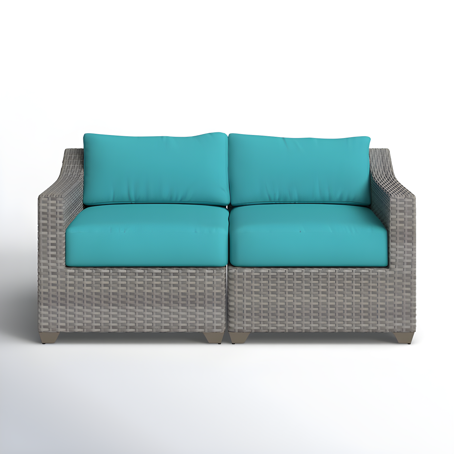 Bannister 64'' Wicker Outdoor Loveseat