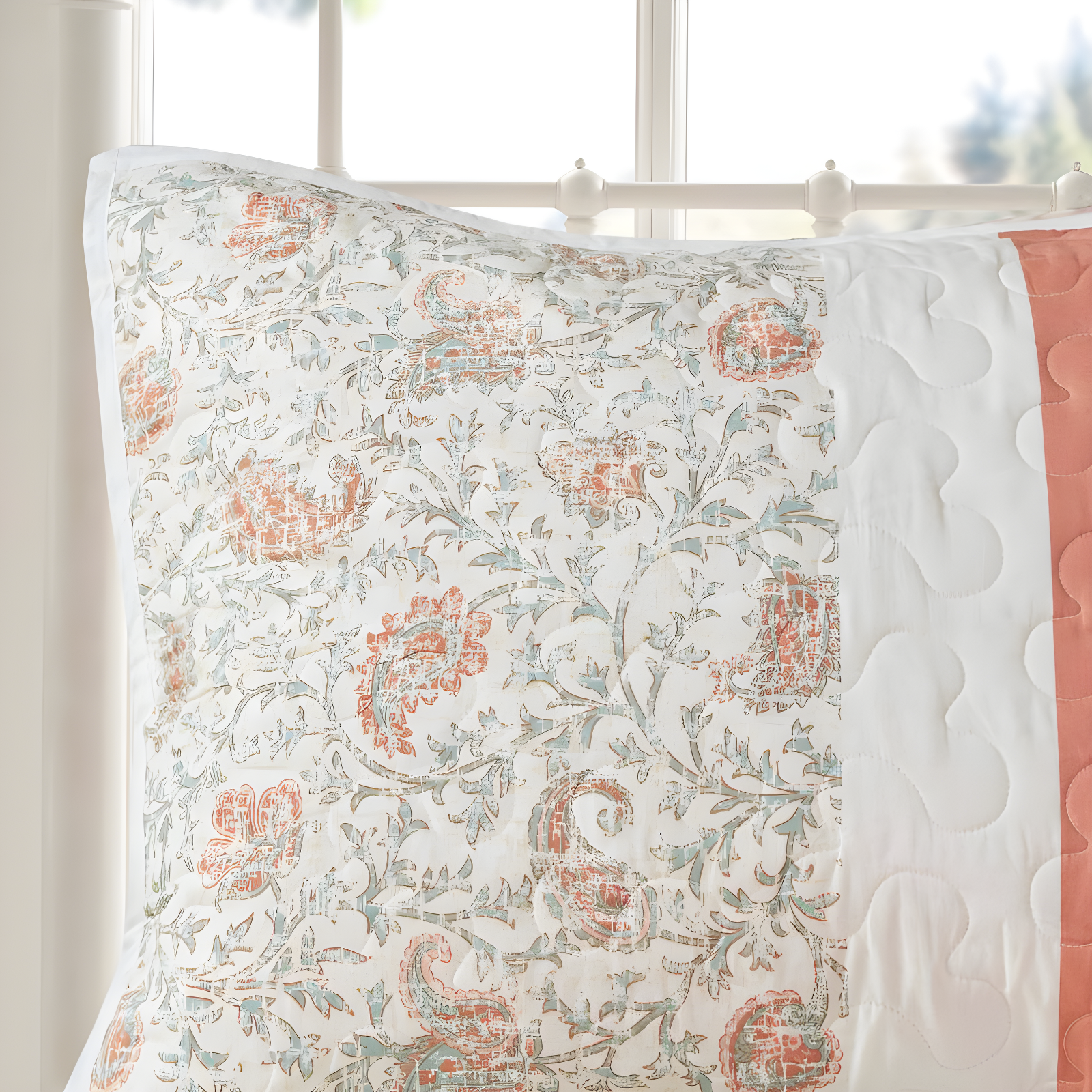 Madison Park Dawn 6 Piece Cotton Percale Quilt Set with Throw Pillows