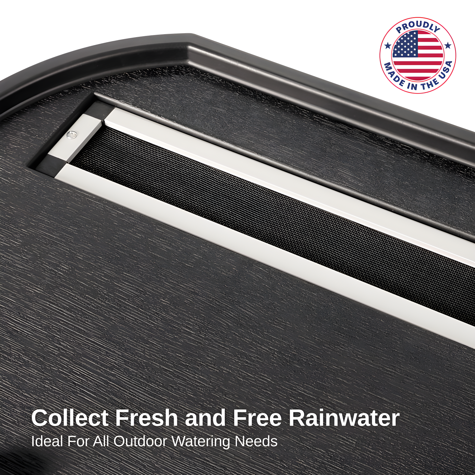 RTS Companies 55 Gallon Premium Eco Flat Back Rain Barrel with Removable Lid