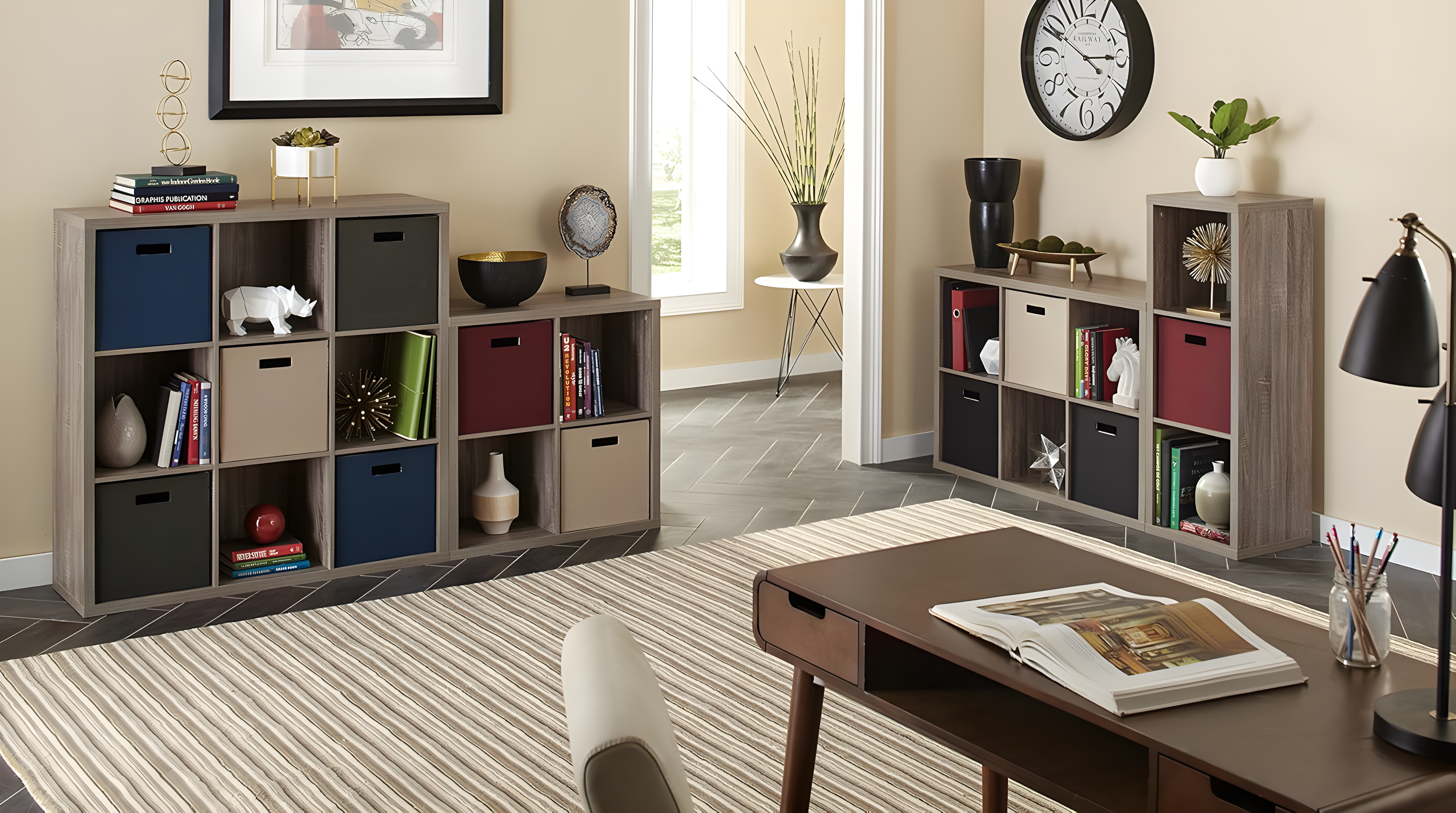 Decorative Storage 30'' H x 43.98'' W Cube Bookcase