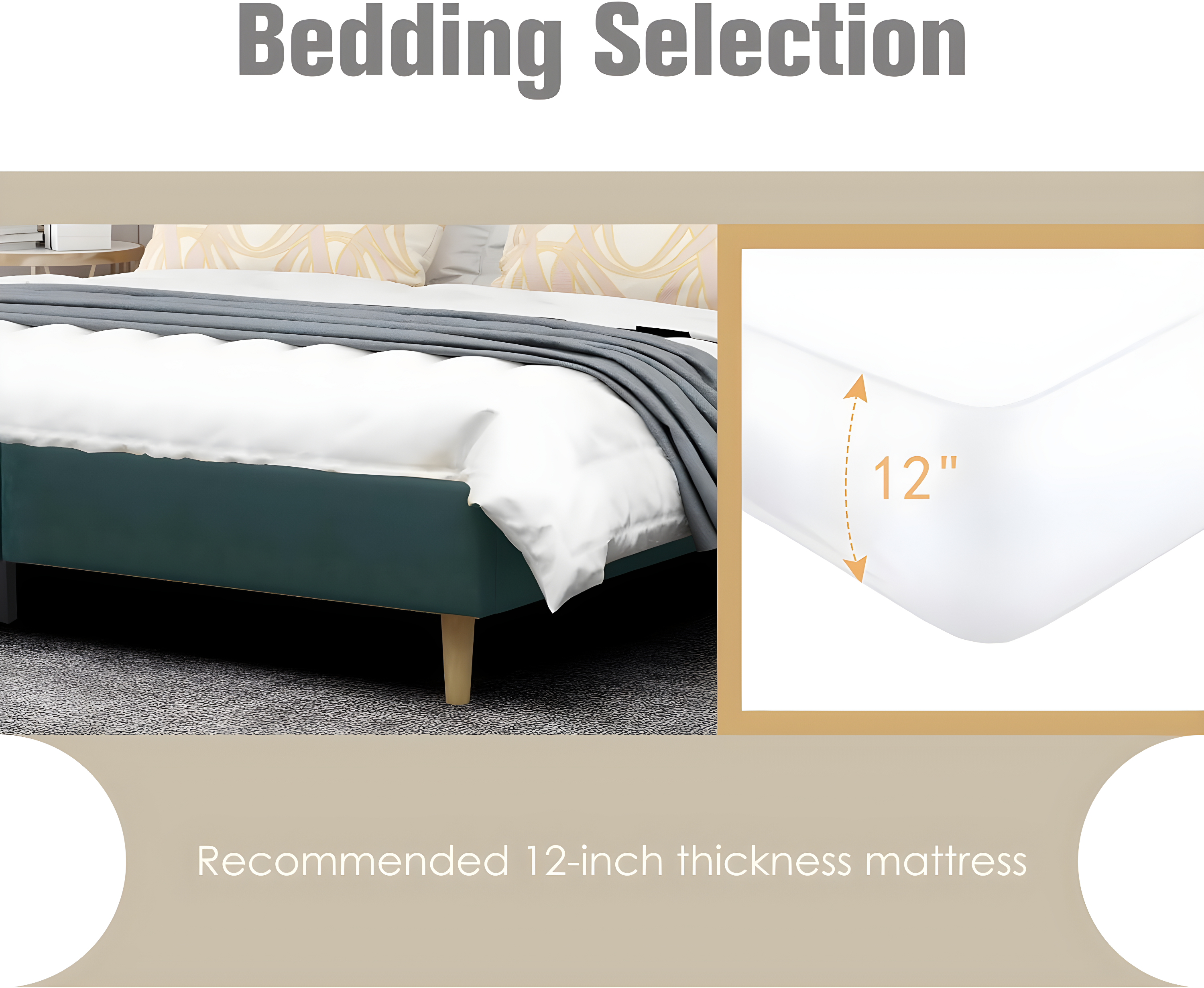 Wade Logan® Eriksay Low Profile Upholstered Platform Bed with Wingback Headboard