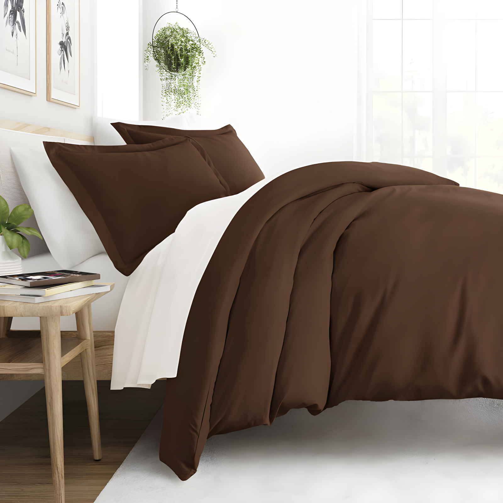 Duvet Cover Set Super Soft Microfiber Bedding in Solid Colors