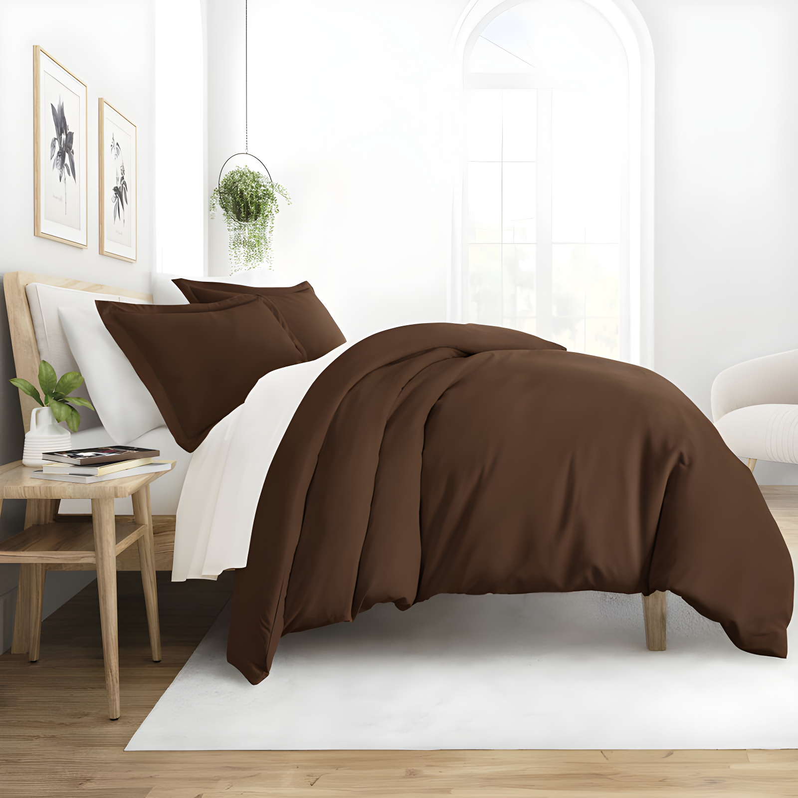 Duvet Cover Set Super Soft Microfiber Bedding in Solid Colors