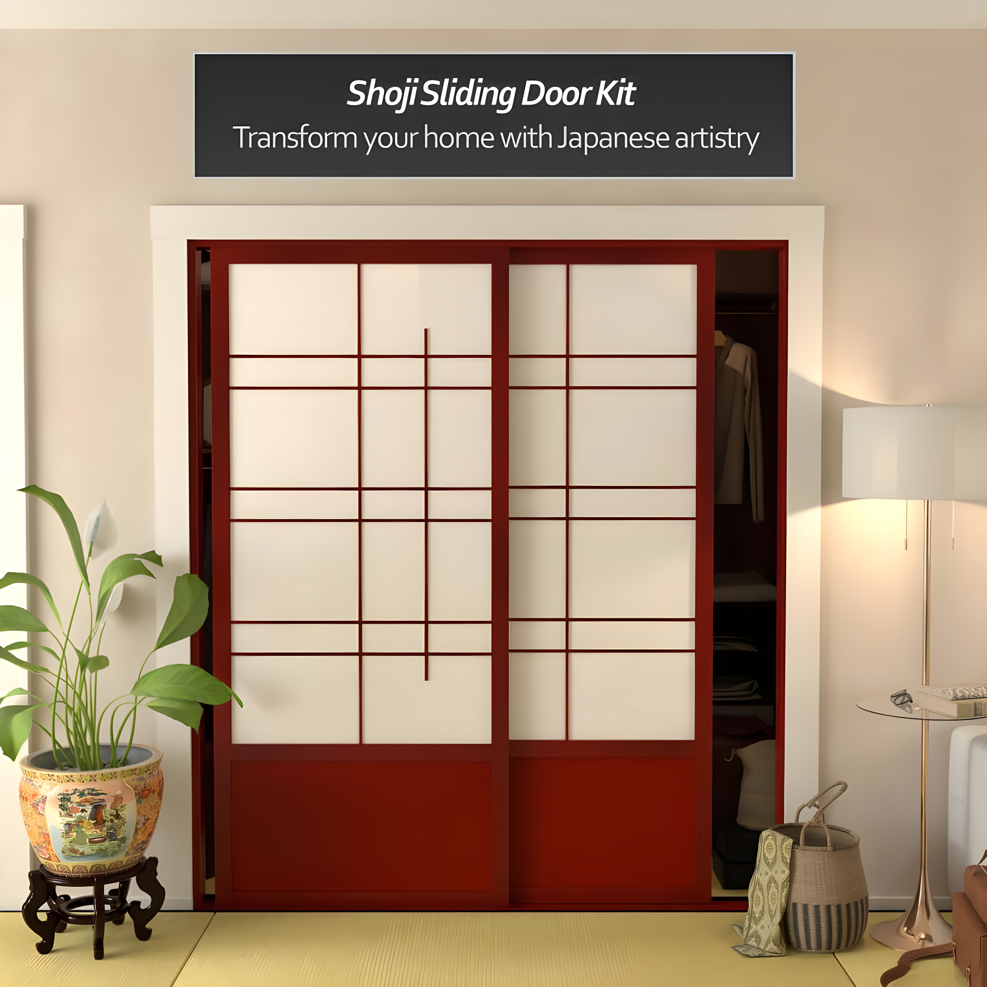 World Menagerie Clara Shoji Sliding Doors - Eudes