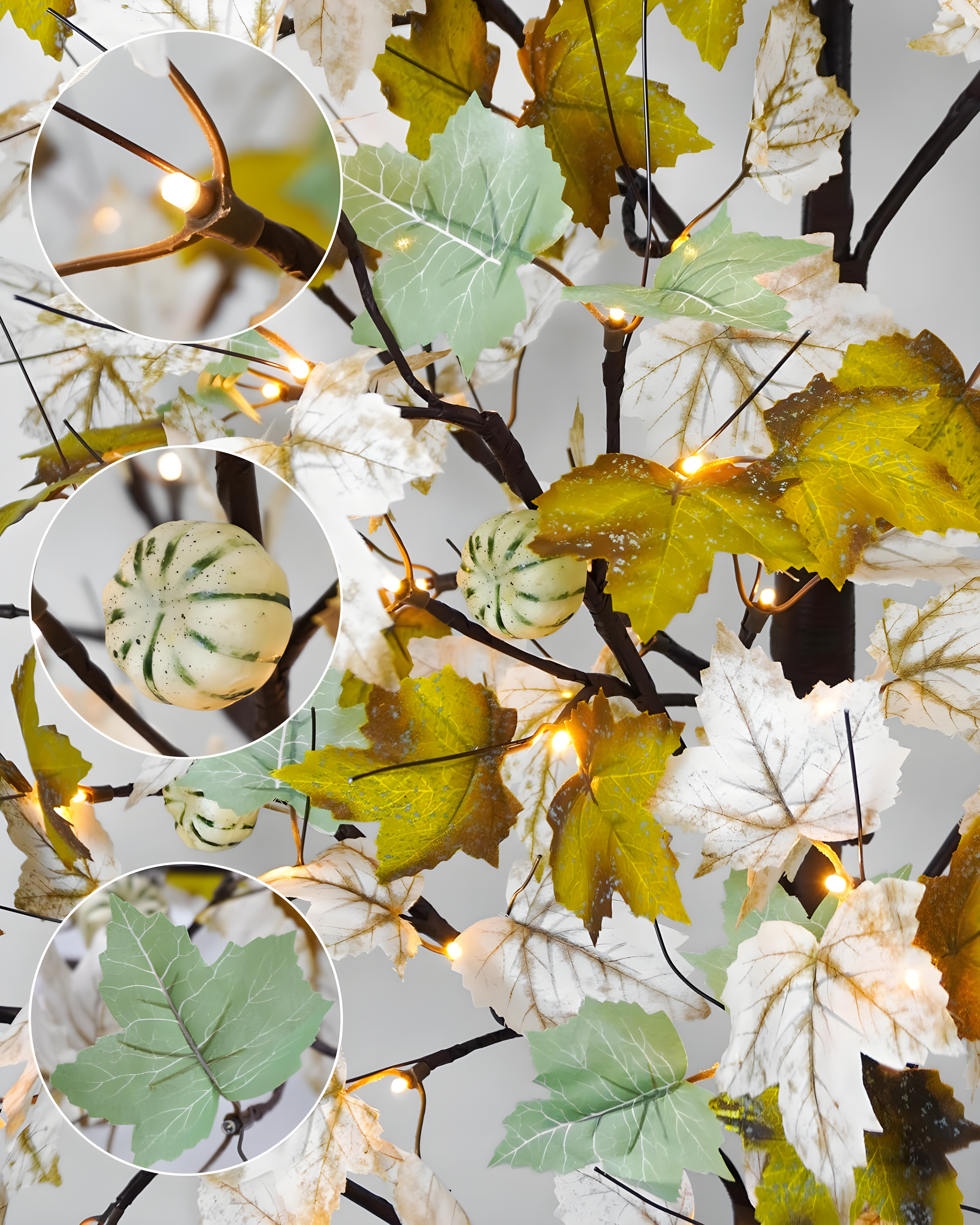6FT Fall Light Up Tree with 96 LEDs Lights