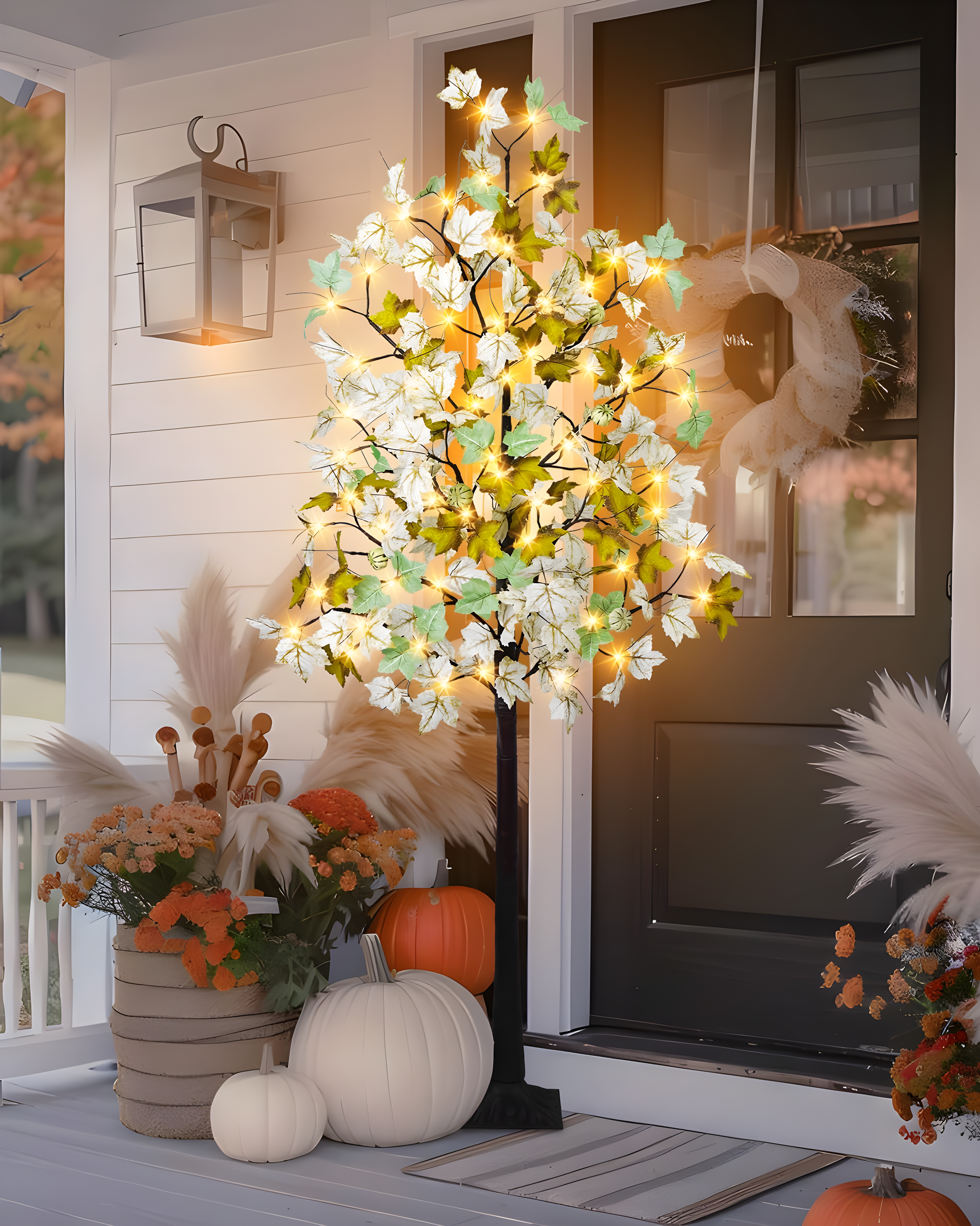 6FT Fall Light Up Tree with 96 LEDs Lights