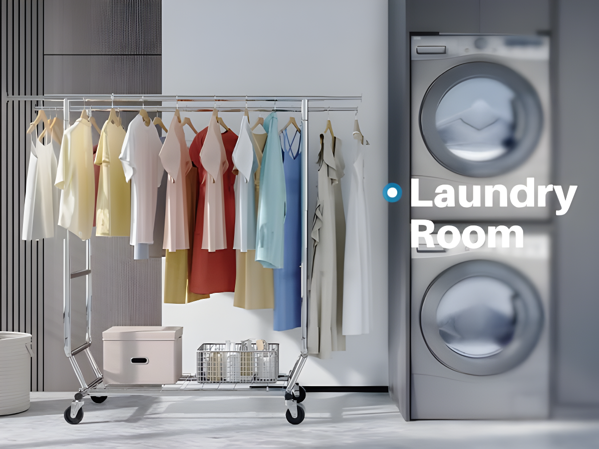 HOKEEPER Double Clothing Garment Rack with Shelves Capacity 600 lbs Clothing Racks on Wheels Rolling Clothes Rack for Hanging Clothes Heavy Duty Portable Collapsible Commercial Garment Rack Chrome