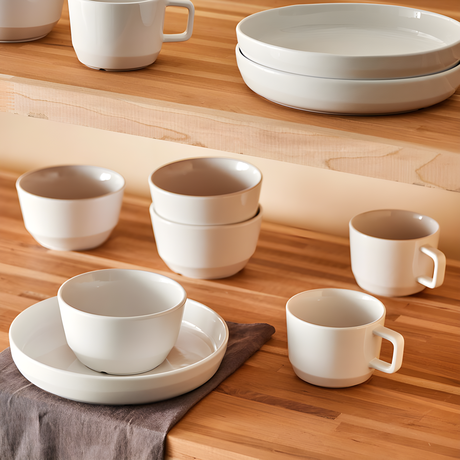 Austin Libbey 28-Ounce Porcelain Soup Salad Bowl, Set Of 4