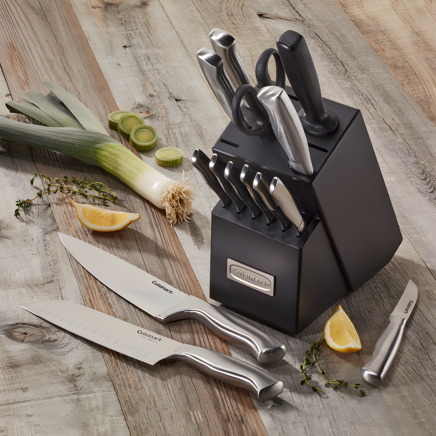 Cuisinart ® Stainless Steel Hollow Handle 15-Piece Knife Block Set