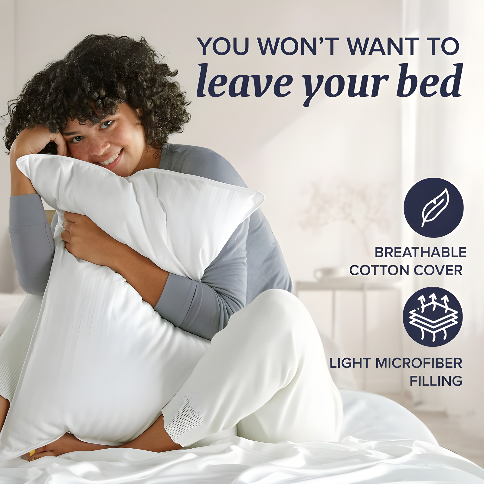 Beckham Hotel Collection Pillows for Sleeping - Set of 2 Cooling Luxury Bed Pillow for Back, Stomach or Side Sleepers (2-pack, Queen)