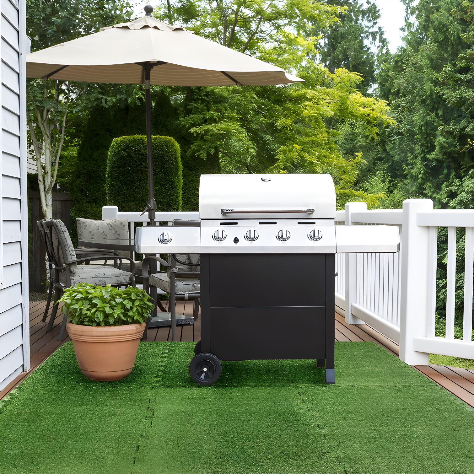 Sorbus Sorbus Interlocking Floor Mat Grass (Set of 12)