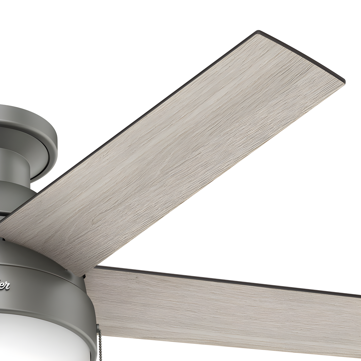 Hunter Fan 46" Anslee 5 - Blade LED Flush Mount Ceiling Fan with Pull Chain and Light Kit Included