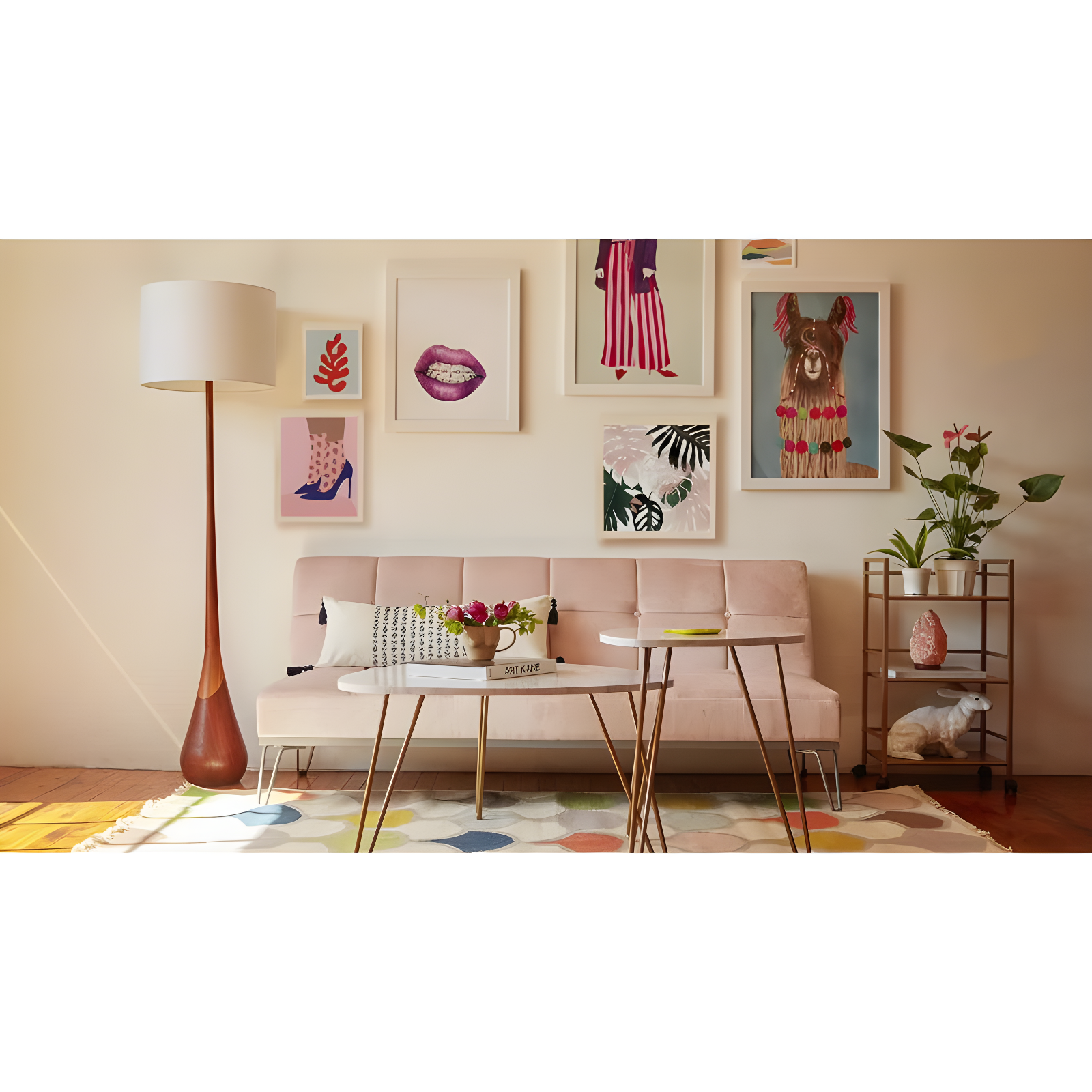 Novogratz Helix Metal Bar Cart