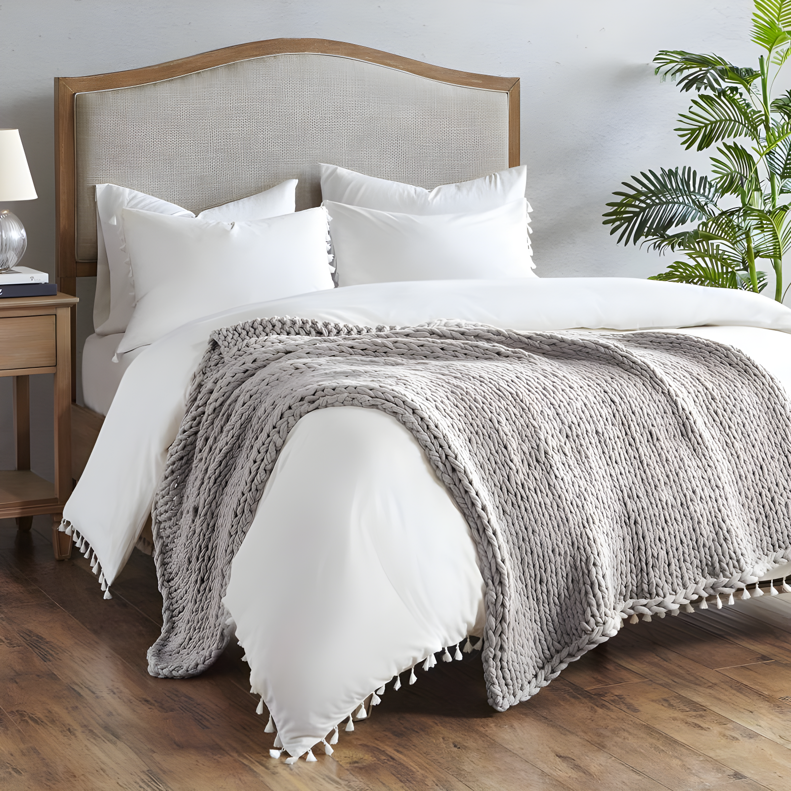 Kelly Clarkson Home Madison Hand Made Chunky Double Knit Throw Blanket