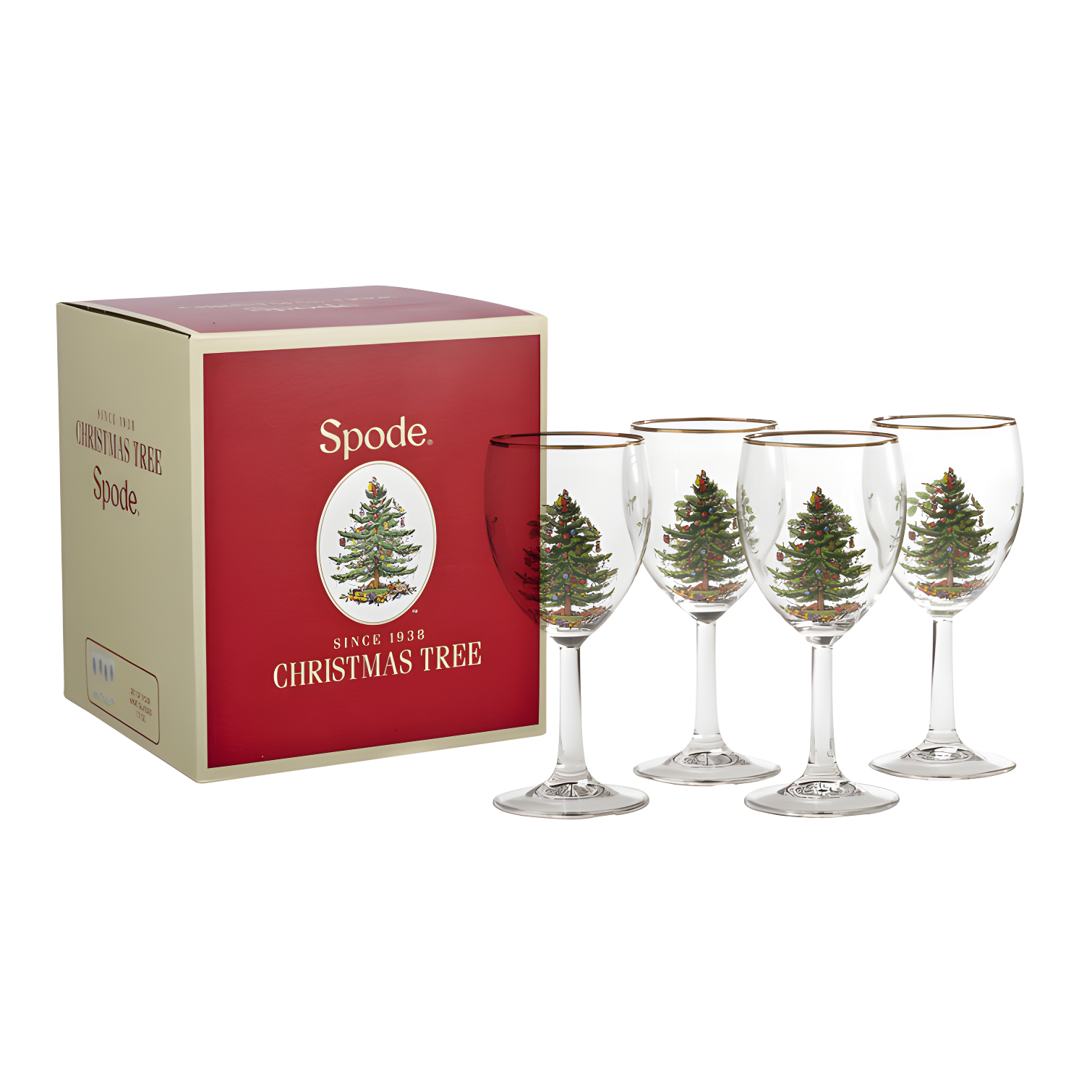 Spode Christmas Tree Wine Glasses (Set of 4)