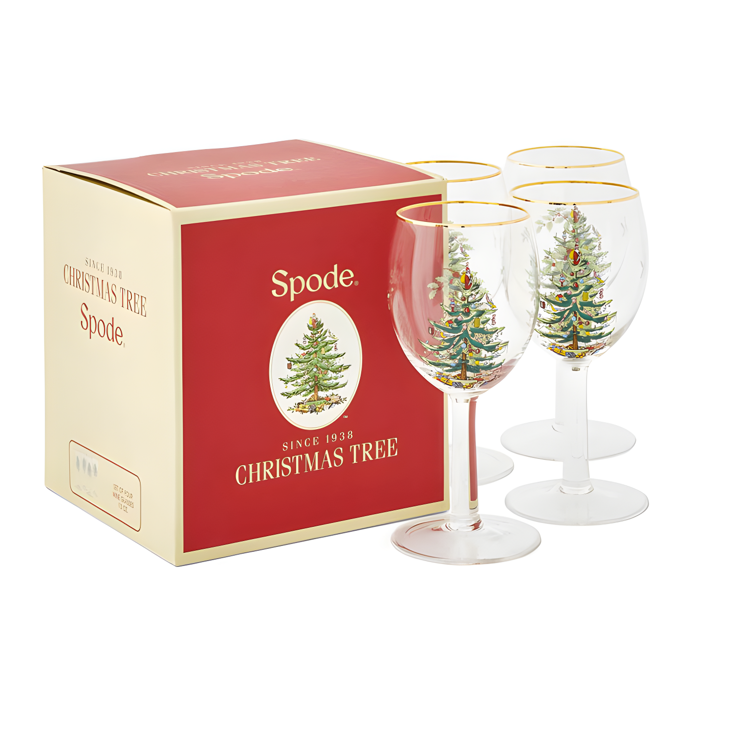 Spode Christmas Tree Wine Glasses (Set of 4)