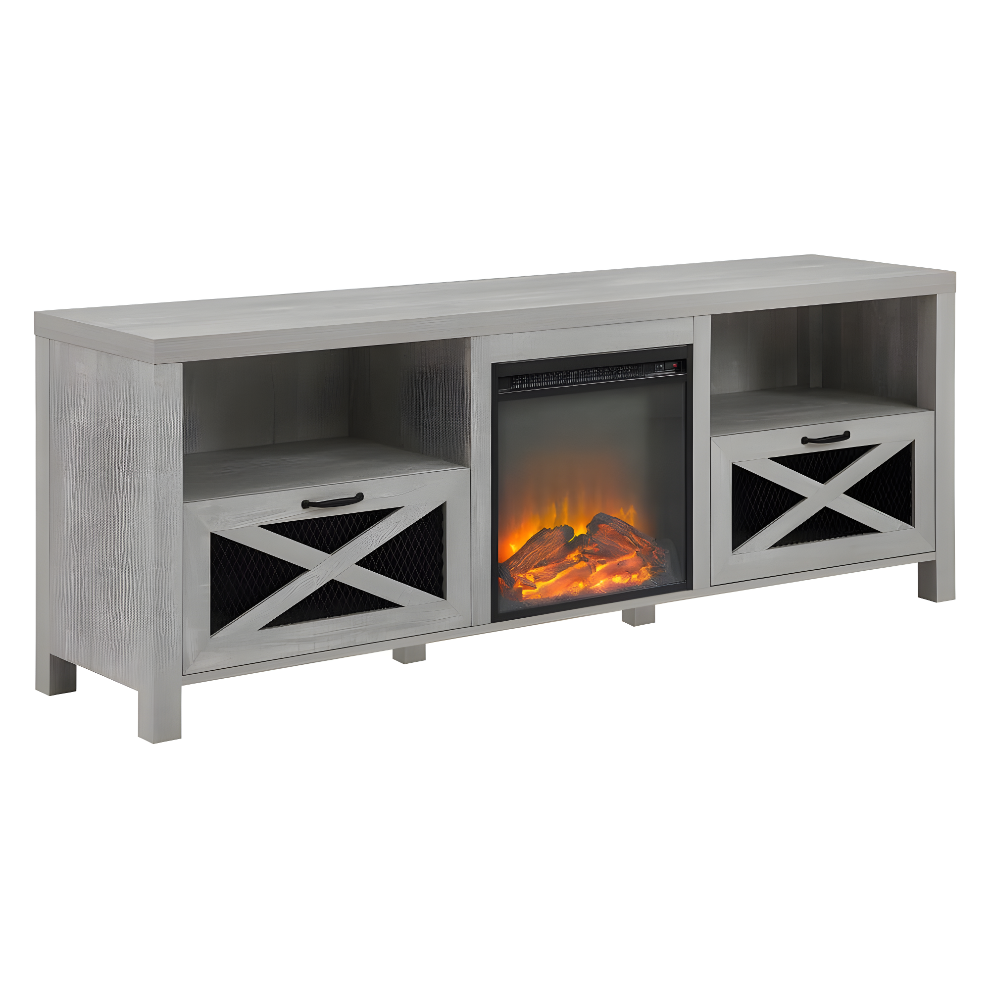 Tansey 70" Media Console with Electric Fireplace