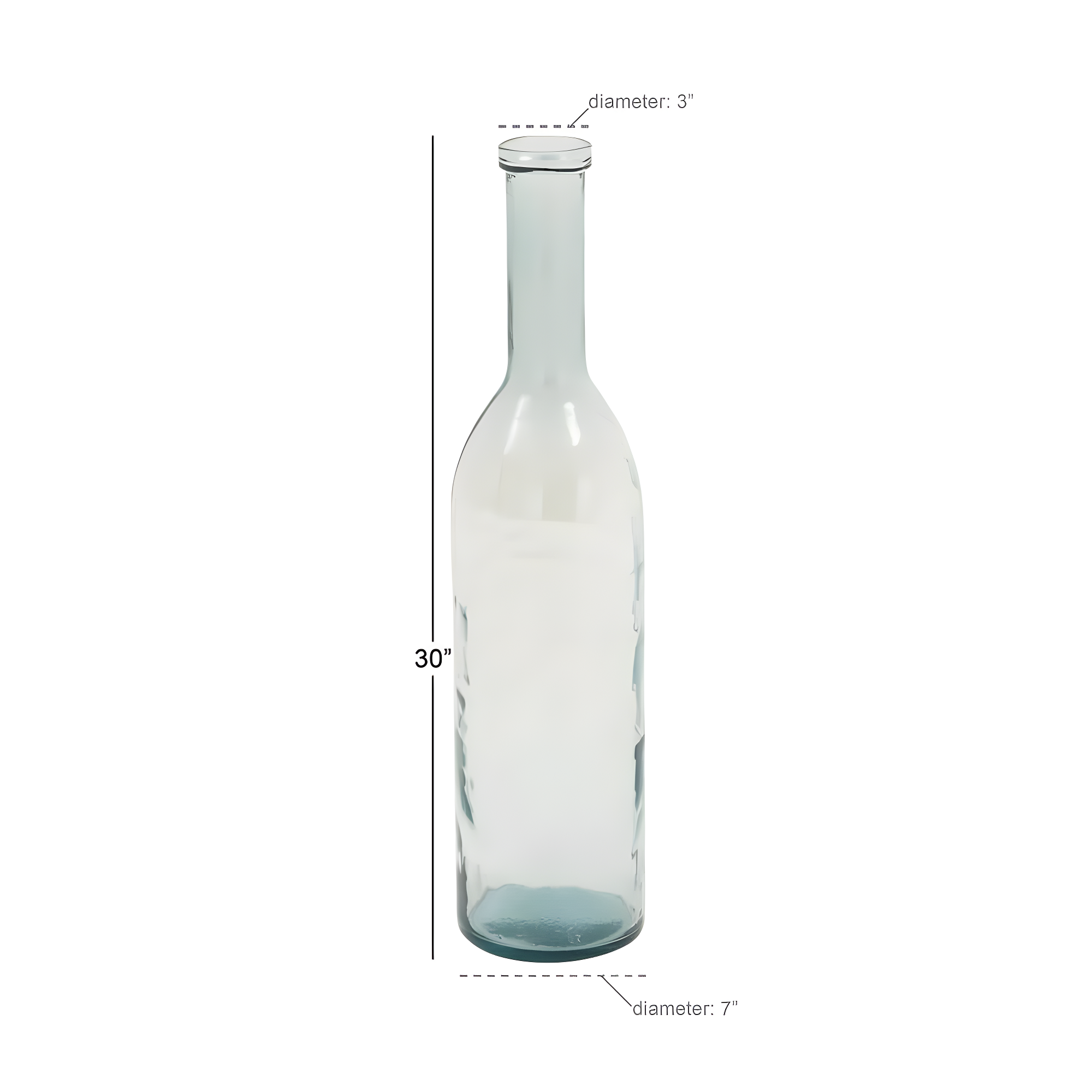 Recycled Glass Handmade Spanish Decorative Blue Vase