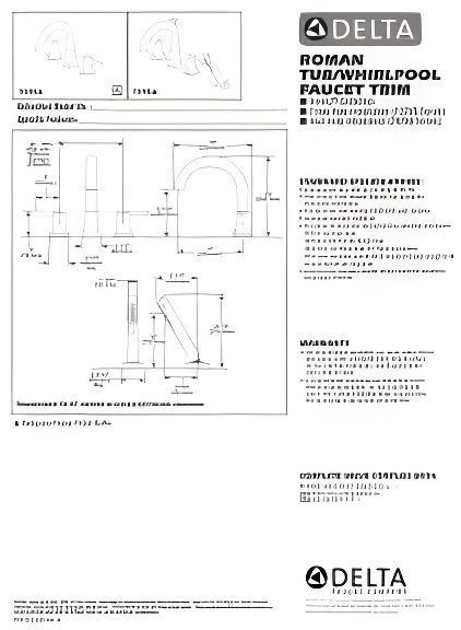 Trinsic Double Handle Deck Mounted Roman Tub Faucet