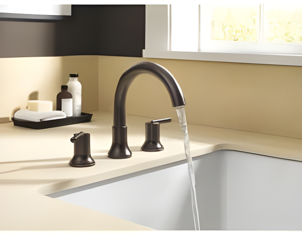 Trinsic Double Handle Deck Mounted Roman Tub Faucet