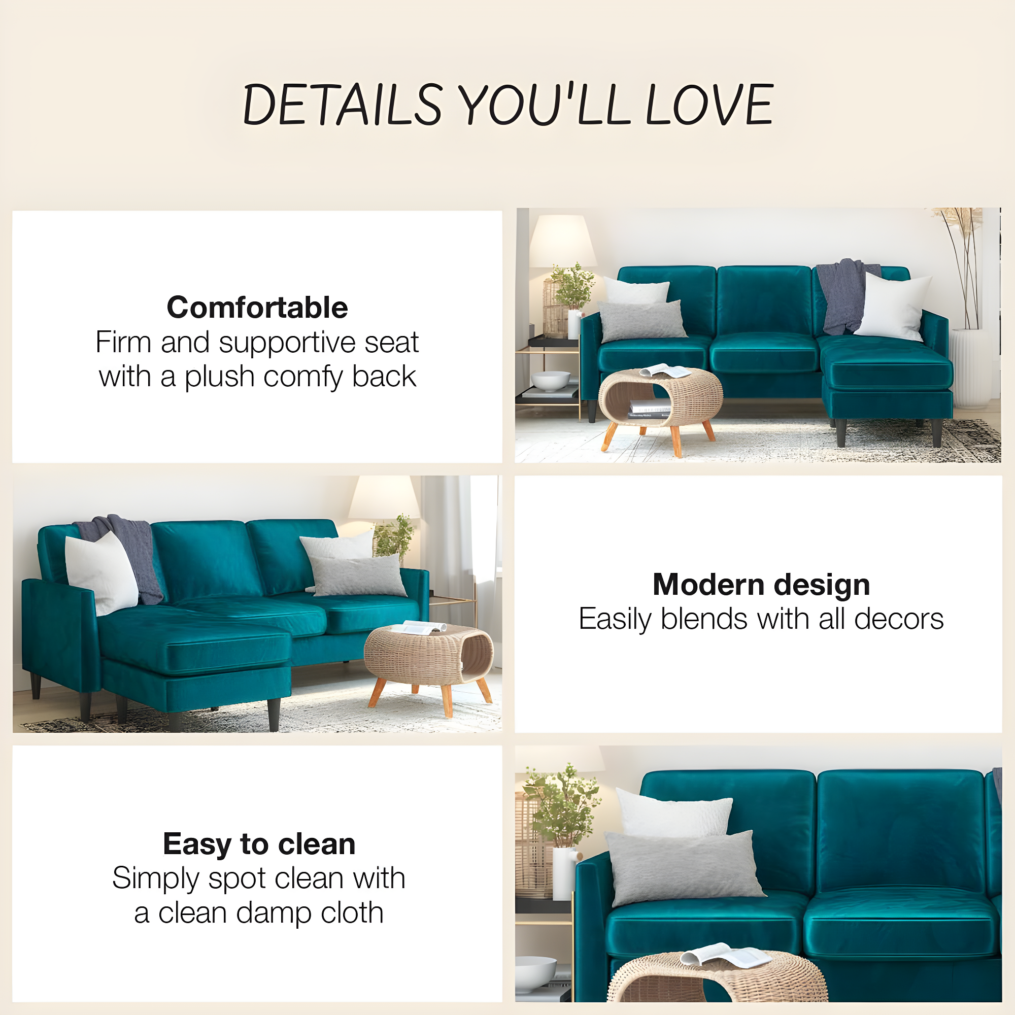 Winston 81.5" Wide Reversible Sofa & Chaise with Ottoman