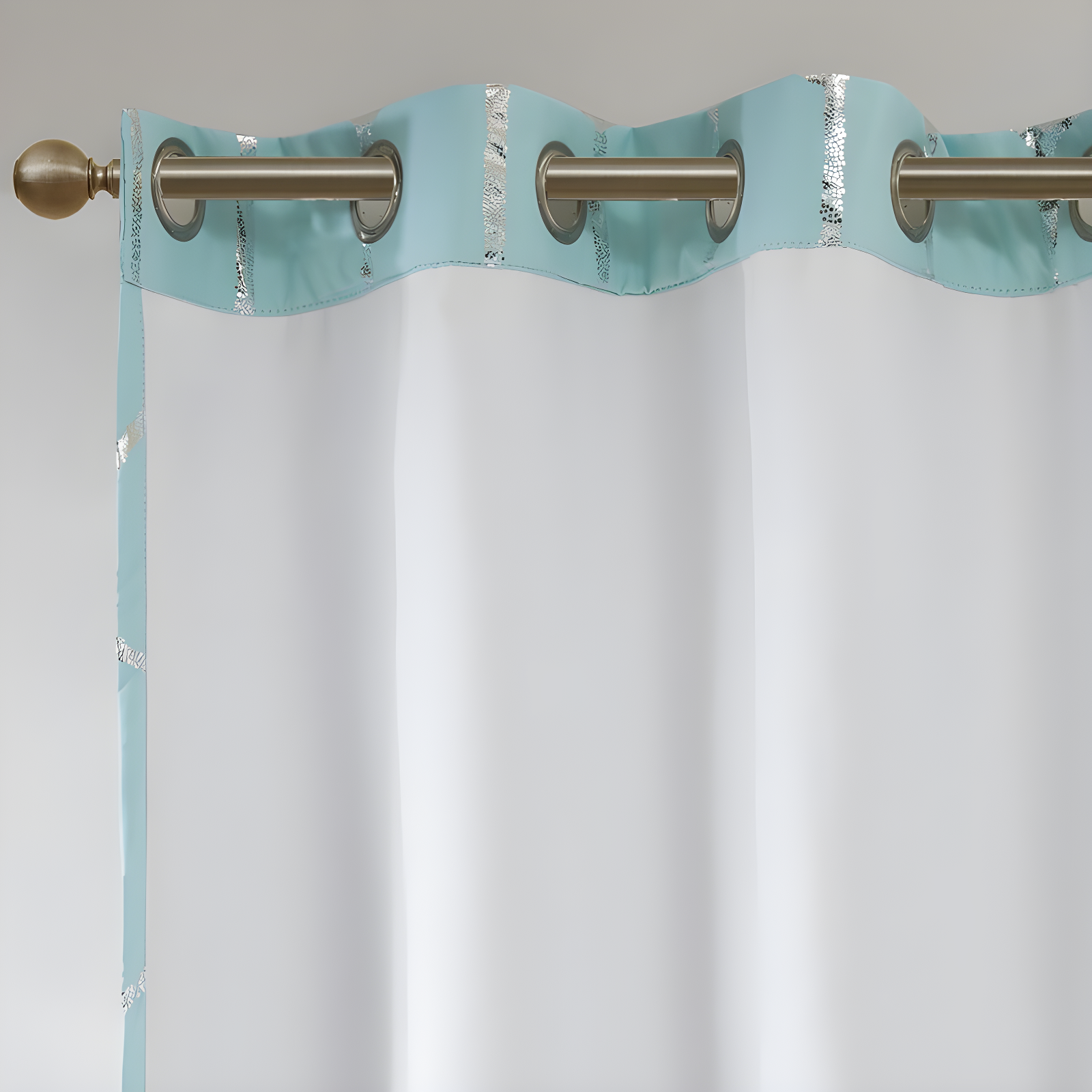 Raina Geometric Total Blackout Grommet Single Curtain Panel