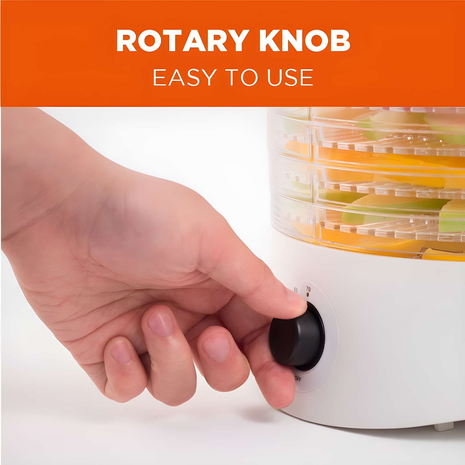 Commercial Chef Commercial Chef Food Dehydrator, Dehydrator Machine for Dehydrated Foods with 5 Drying Tray, White