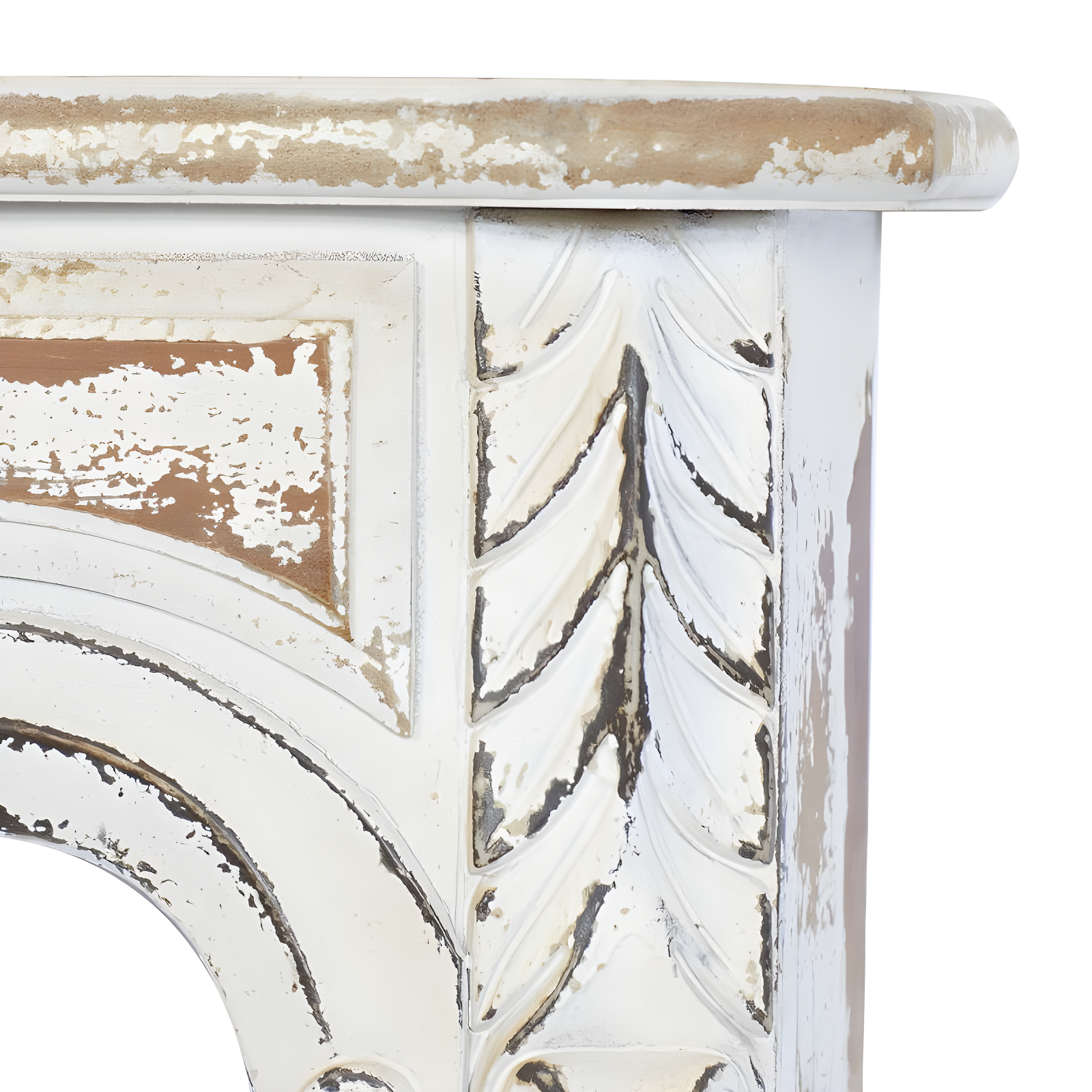 One Allium Way® Goodland White Wood 1 Shelf Scroll Wall Shelf 36" x 6" x 9"