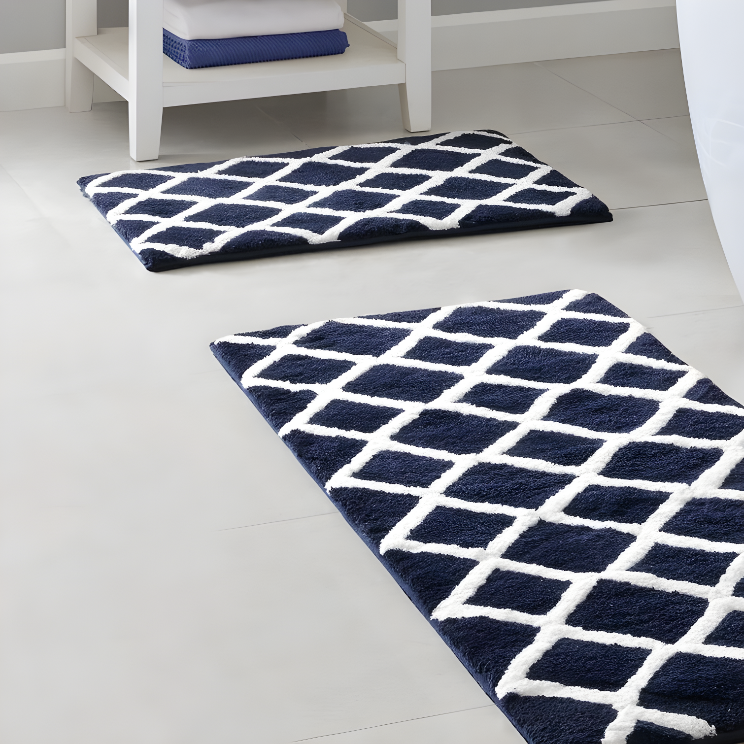 Bittman Reversible High Pile Tufted Bath Rug